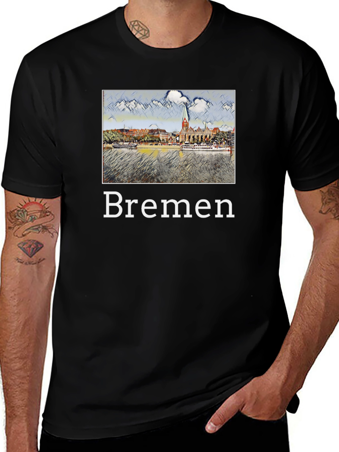Bremen T-Shirt - Cityscape Graphic Tee