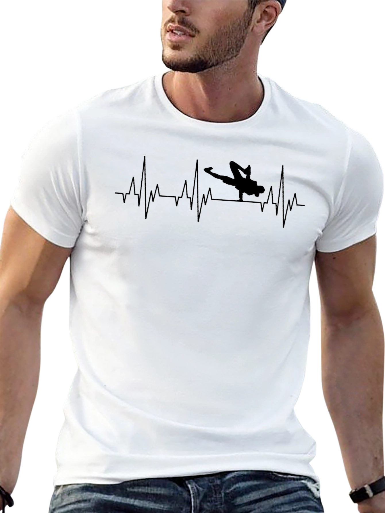 Breakdance Heartbeat T-Shirt - Black
