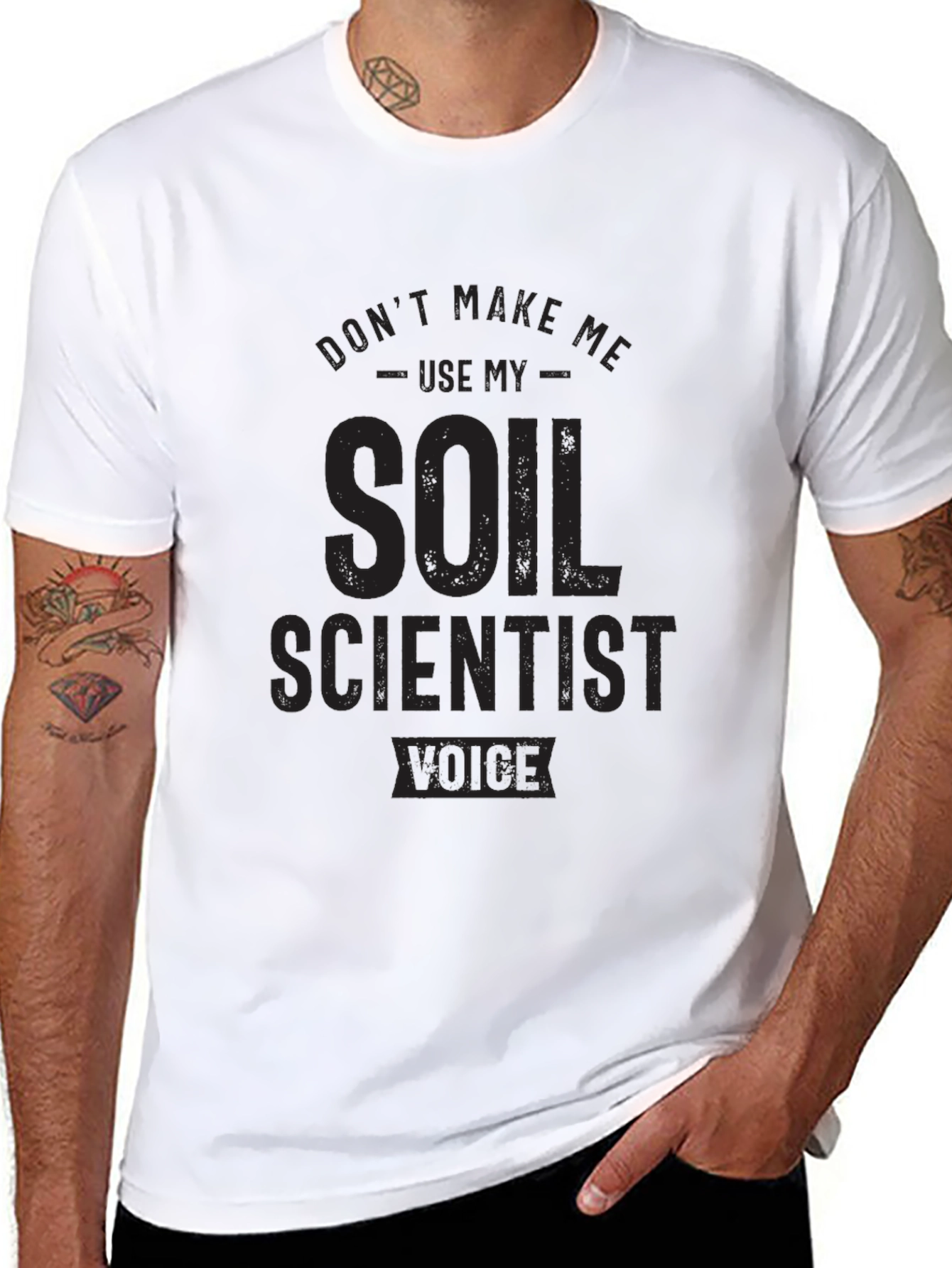 Soil Scientist Voice T-Shirt - Black Novelty Tee