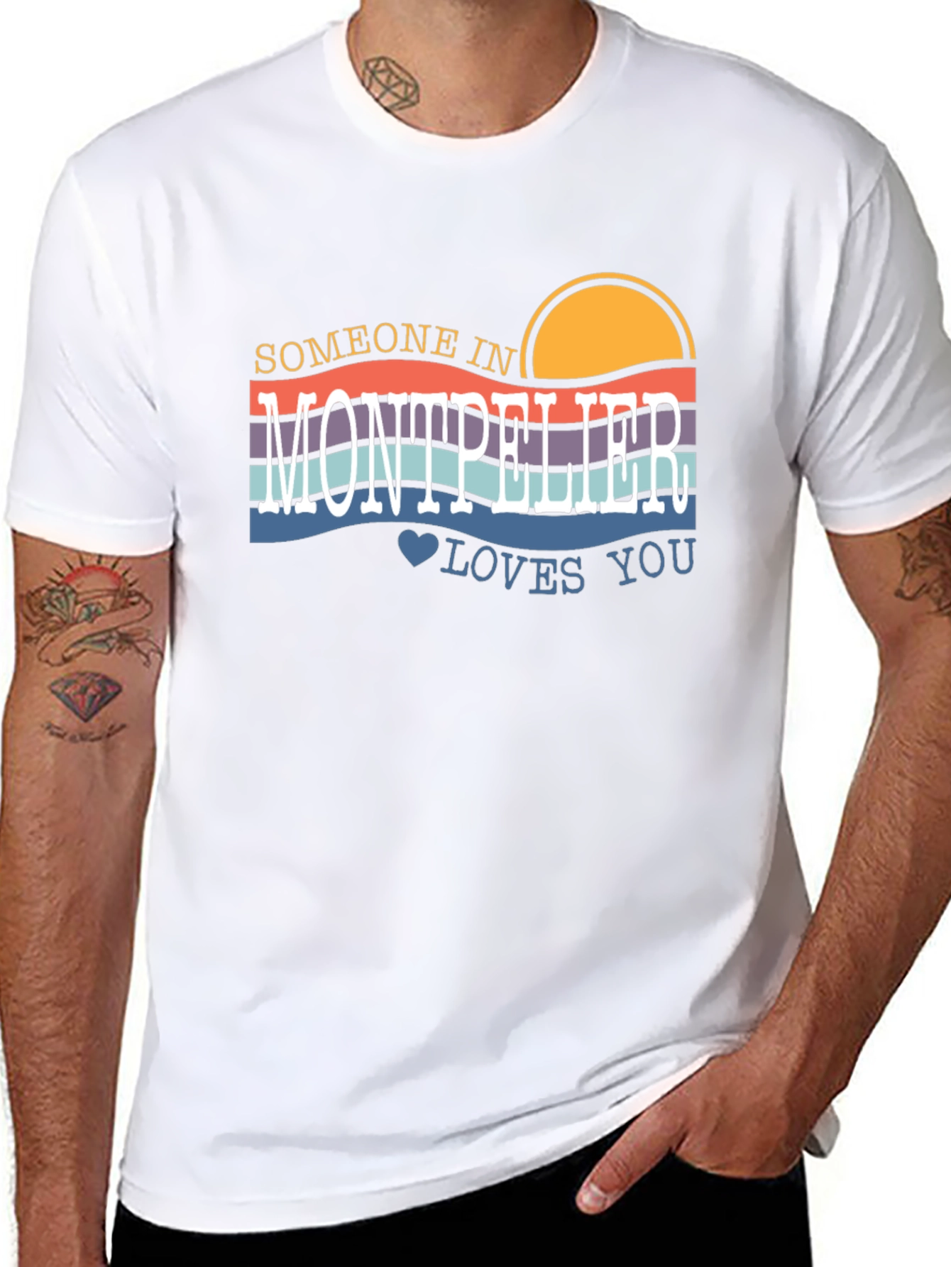 Montpellier Love Graphic Tee - Retro Style