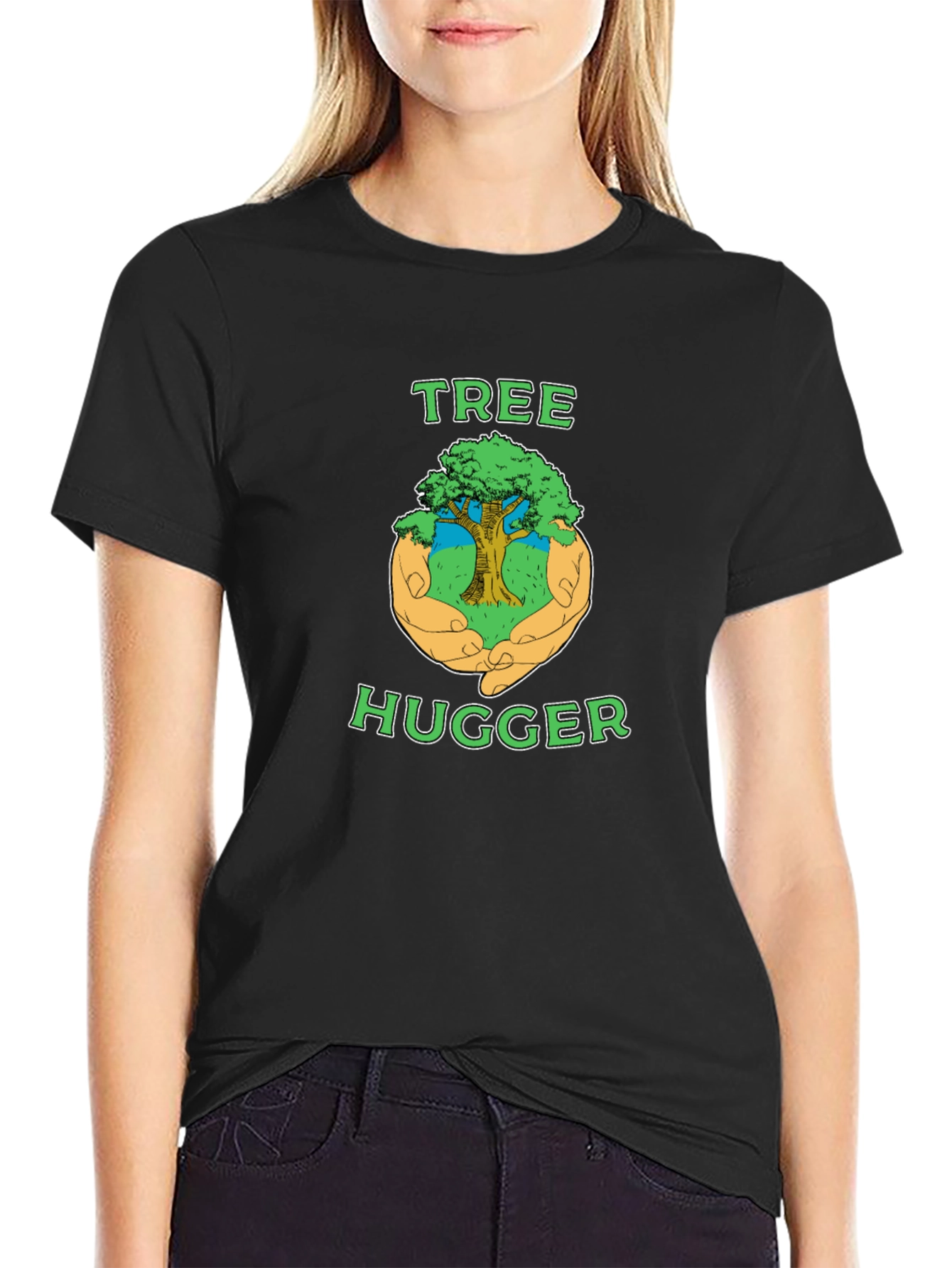 Tree Hugger Graphic T-Shirt - Eco-Friendly Tee