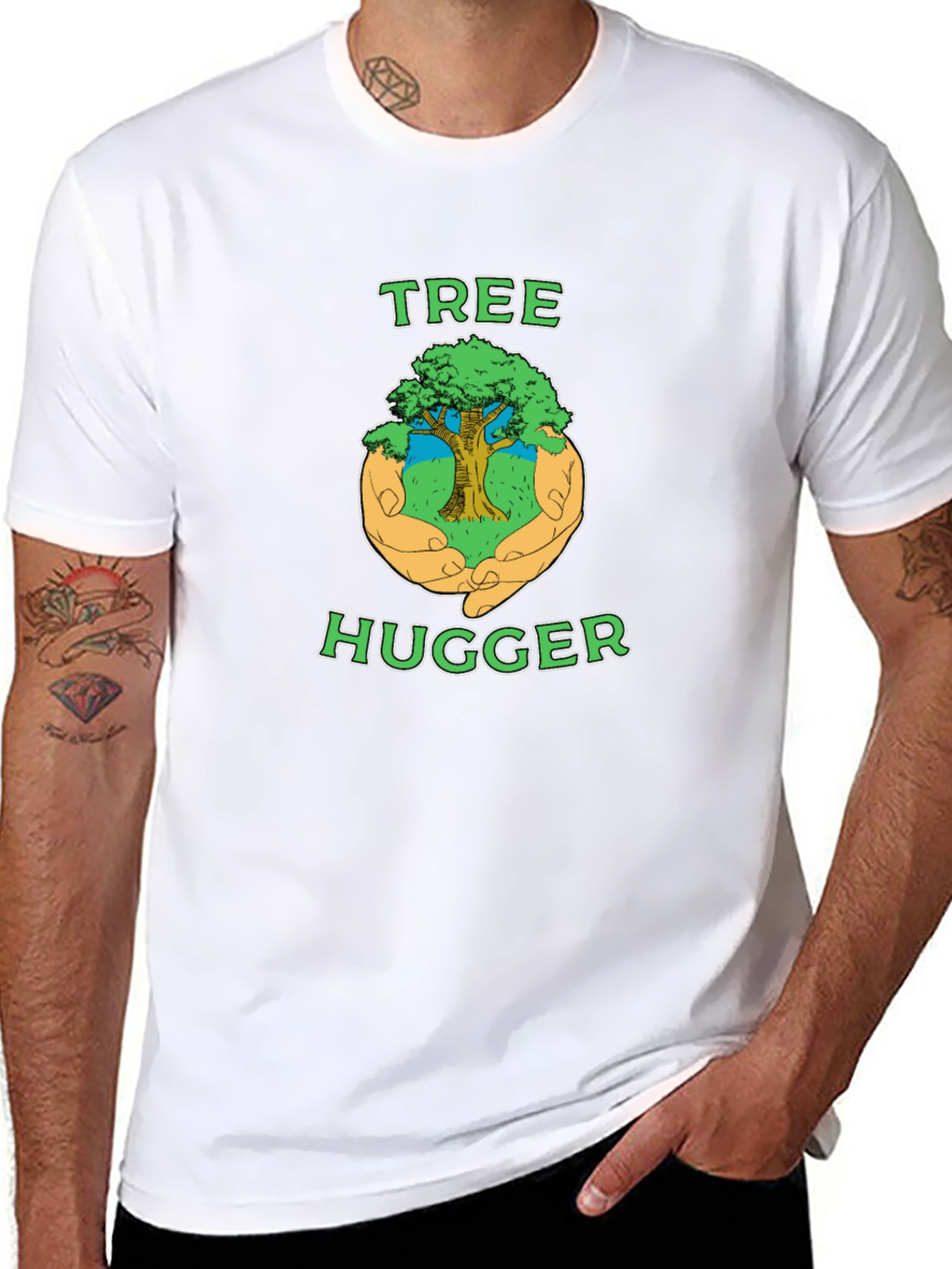 Tree Hugger Graphic T-Shirt - Eco-Friendly Tee