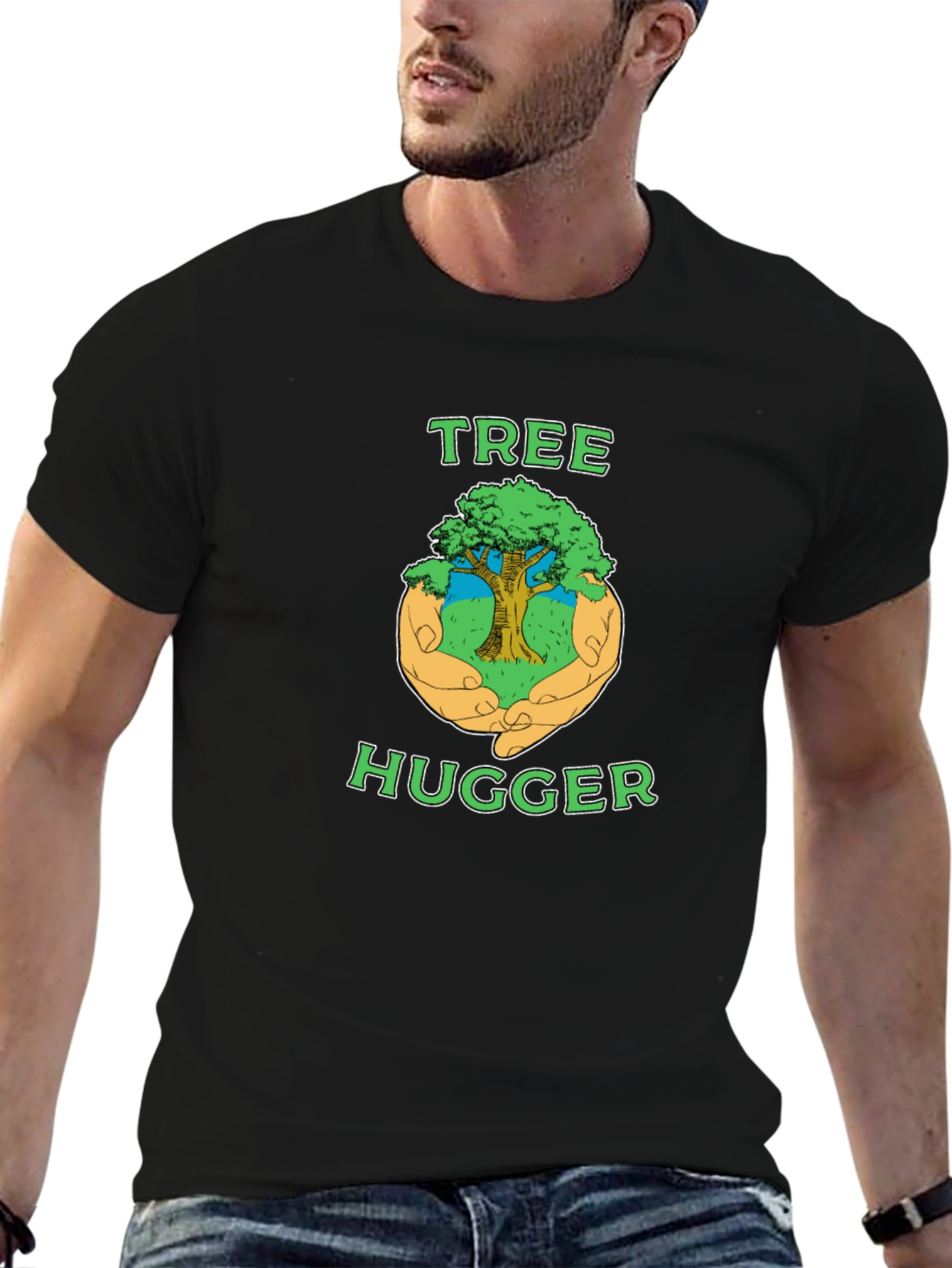 Tree Hugger Graphic T-Shirt - Eco-Friendly Tee