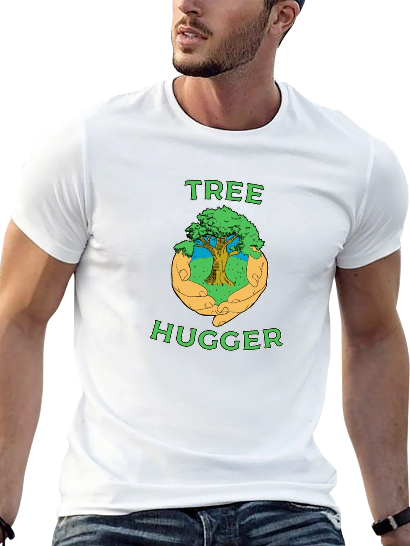 Tree Hugger Graphic T-Shirt - Eco-Friendly Tee