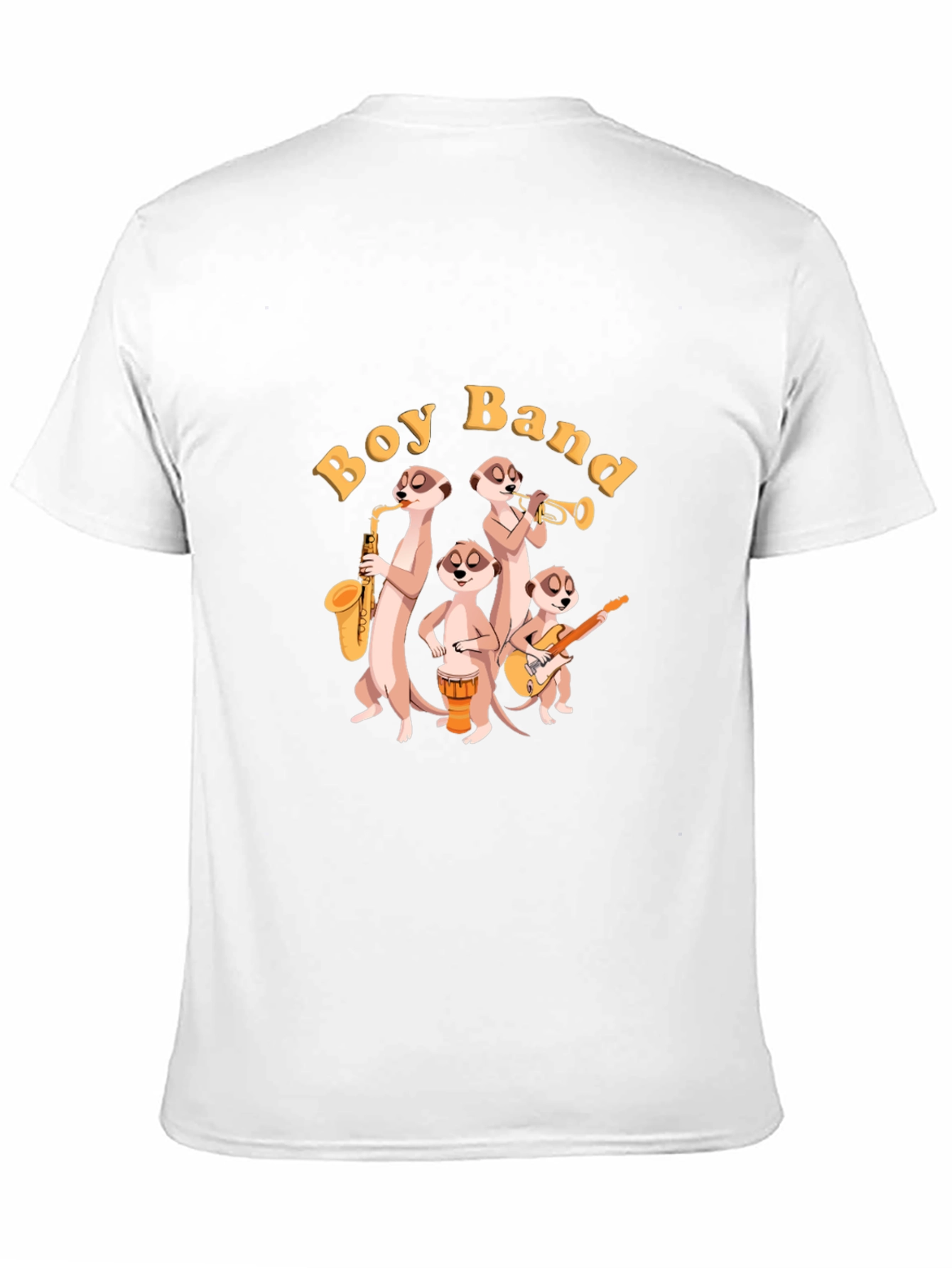 Meerkat Boy Band Graphic Black T-Shirt