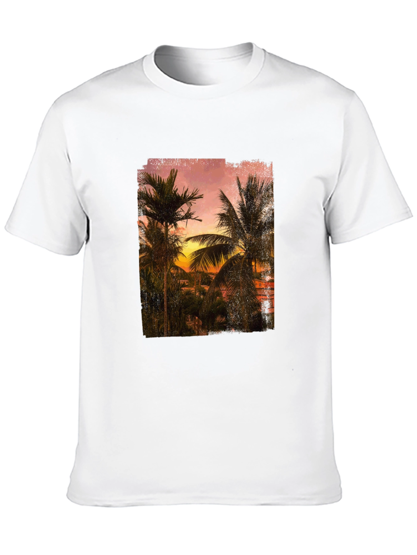 Sunset Palm Tee - Tropical Graphic T-Shirt