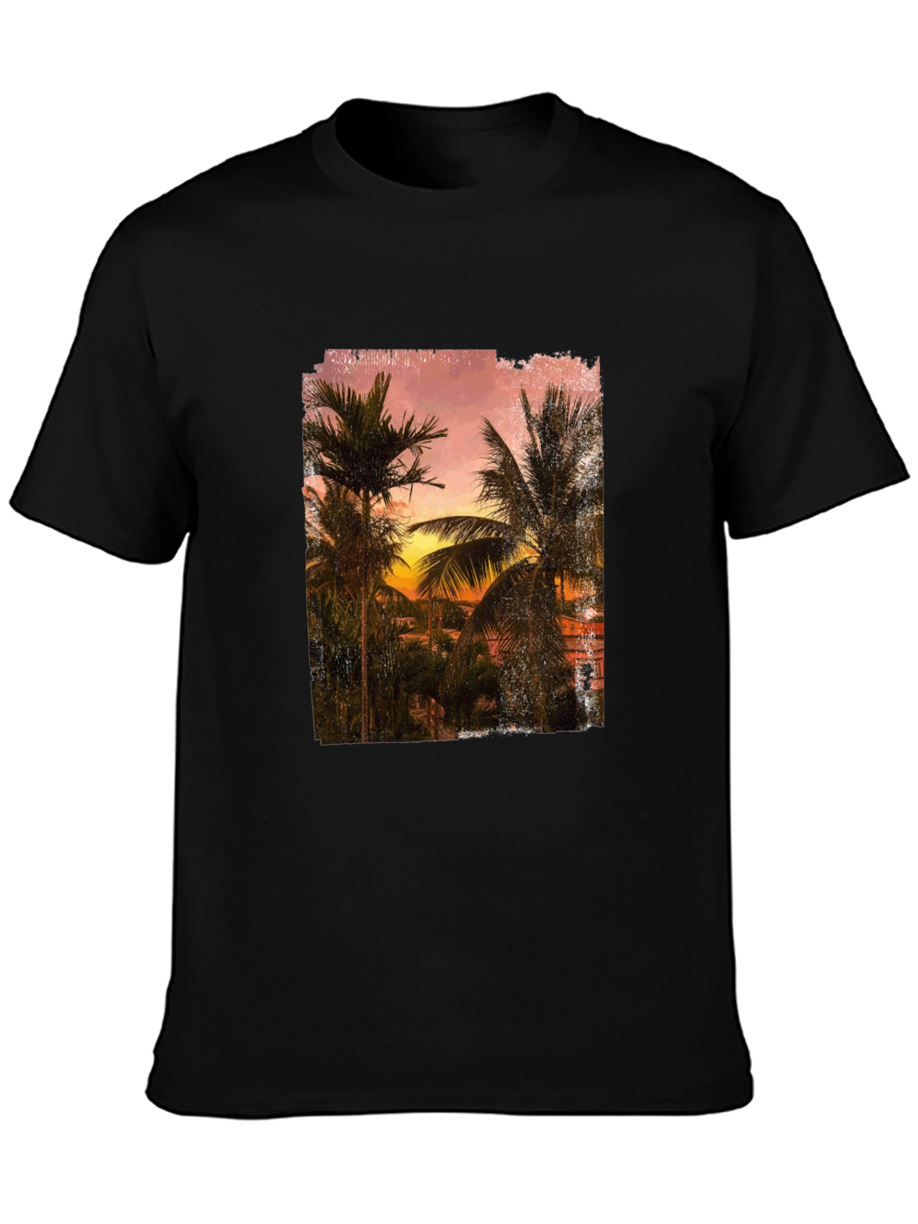 Sunset Palm Tee - Tropical Graphic T-Shirt