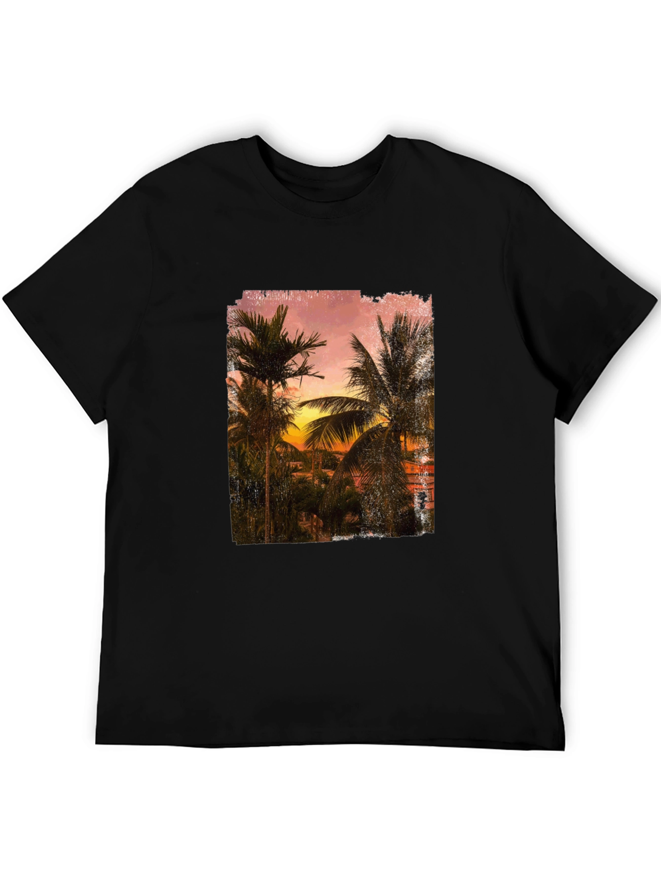Sunset Palm Tee - Tropical Graphic T-Shirt