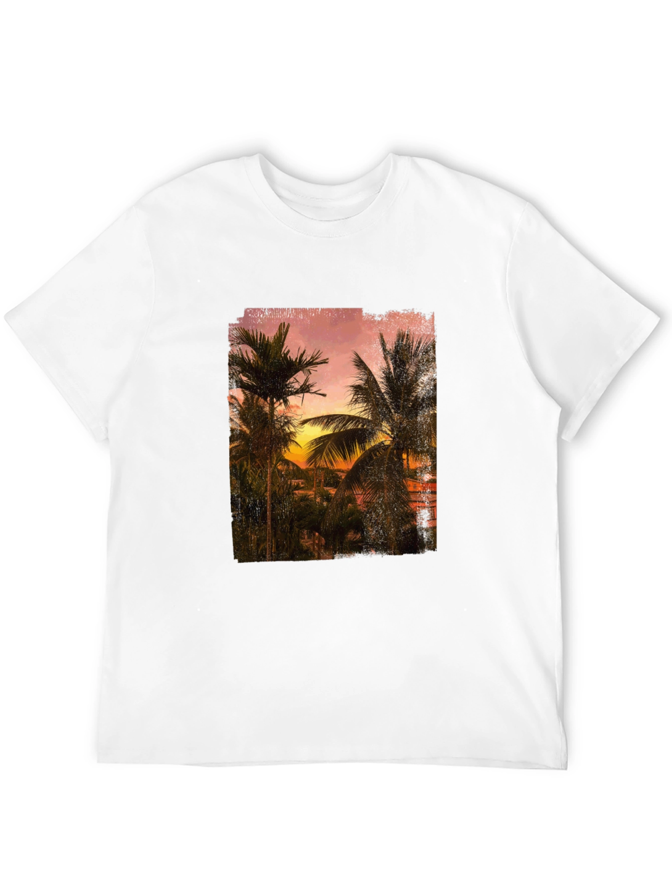 Sunset Palm Tee - Tropical Graphic T-Shirt