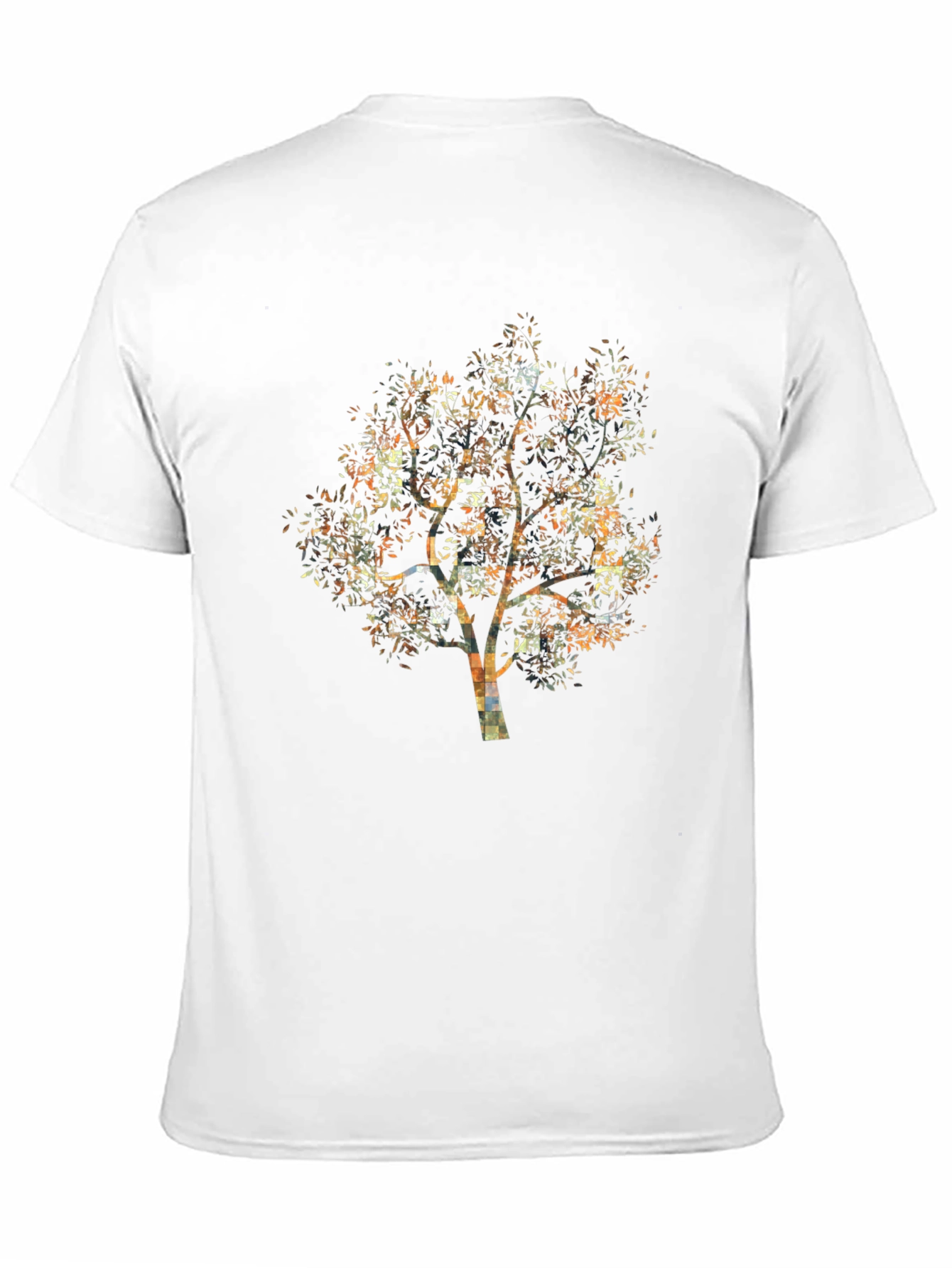 Abstract Tree Print Black T-Shirt
