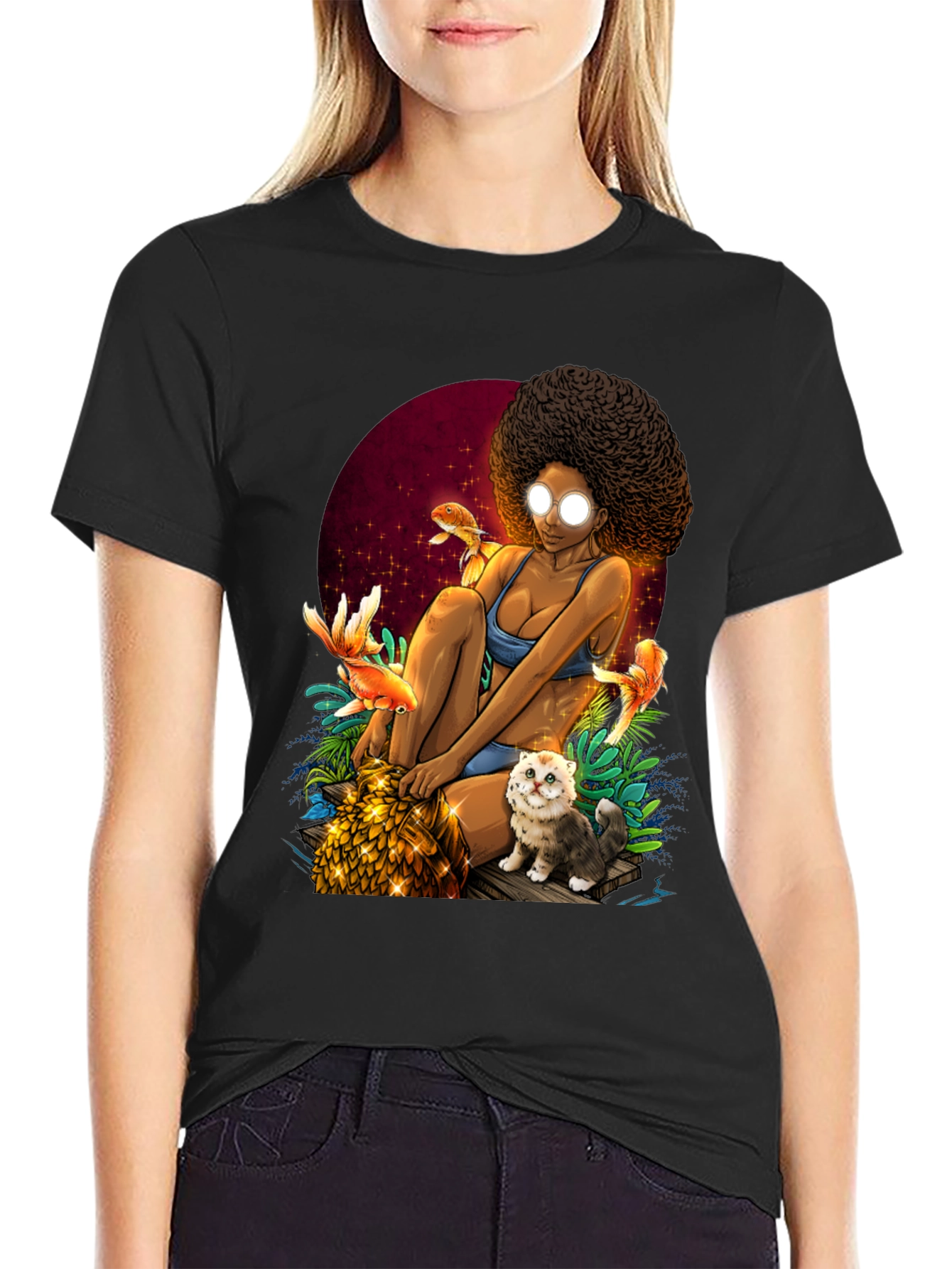 Fantasy Afro Girl T-Shirt