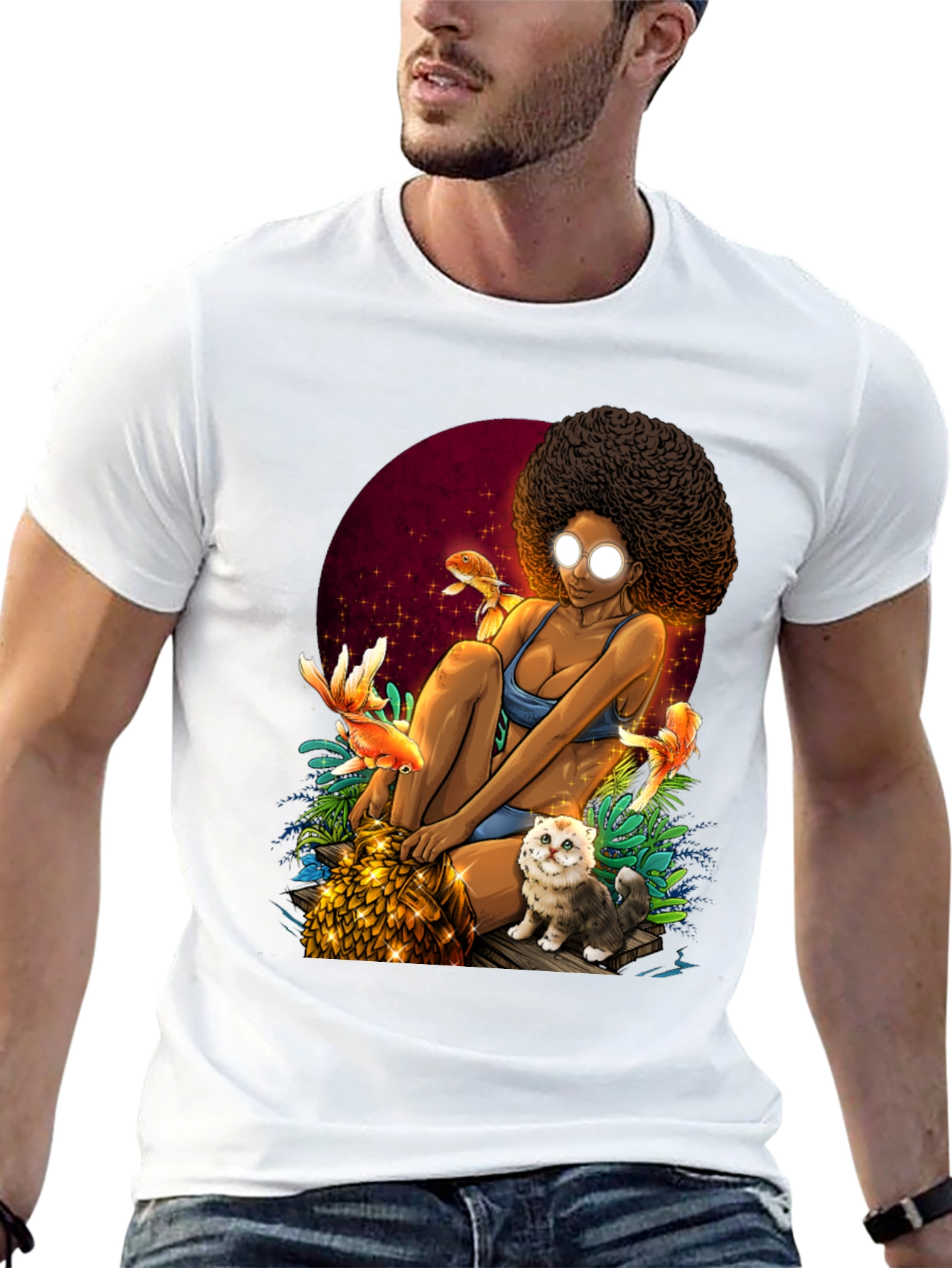 Fantasy Afro Girl T-Shirt