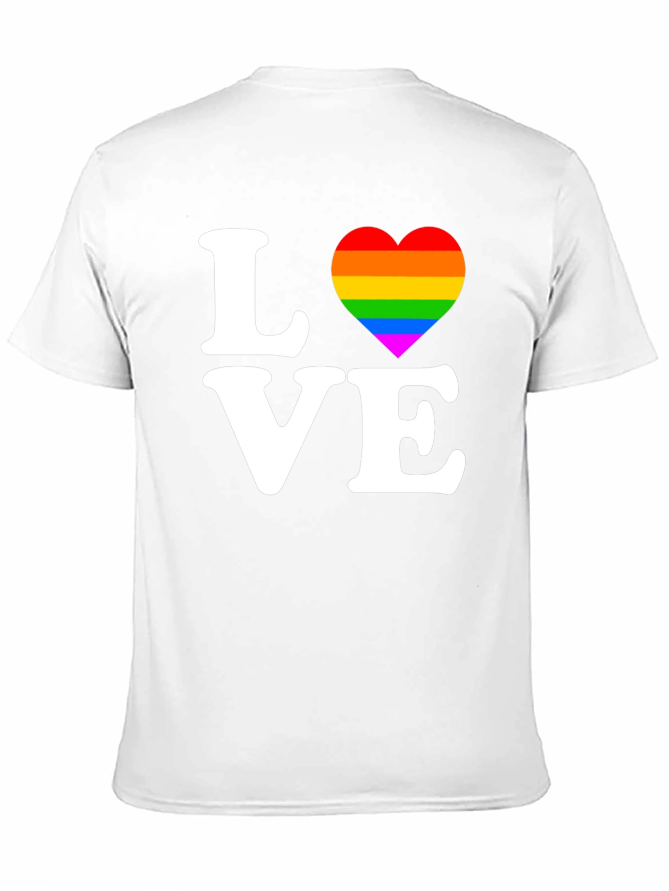 LGBT Pride Love Rainbow Heart Graphic Tee