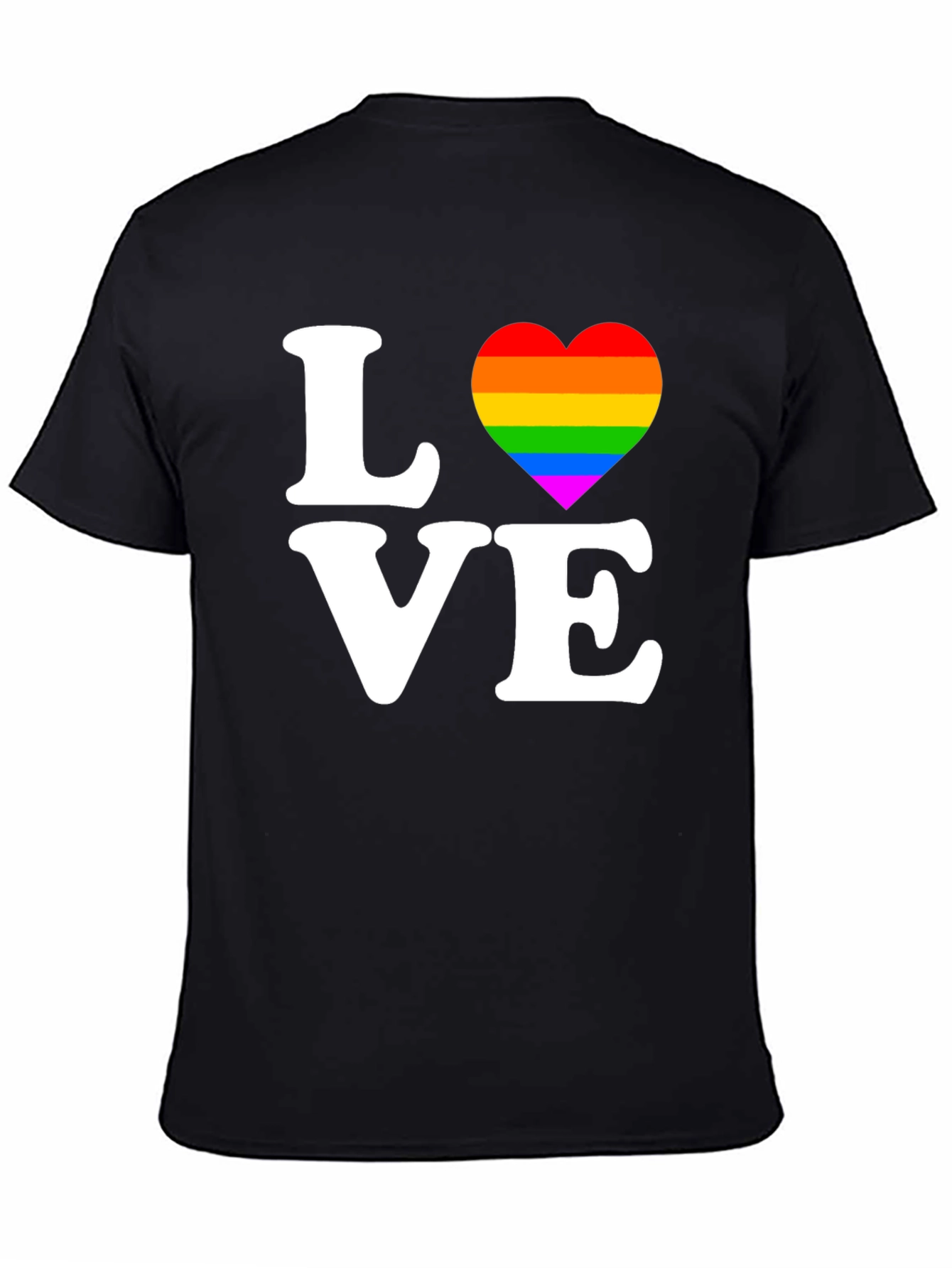 LGBT Pride Love Rainbow Heart Graphic Tee