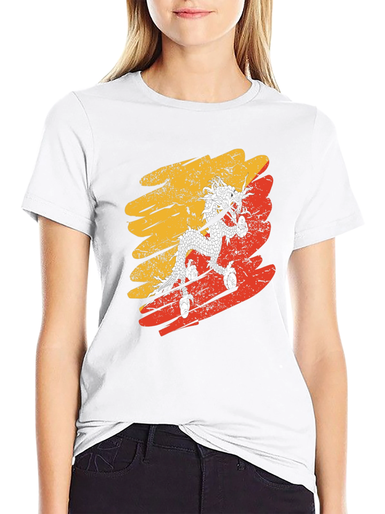 Bhutan Flag Dragon Graphic Tee