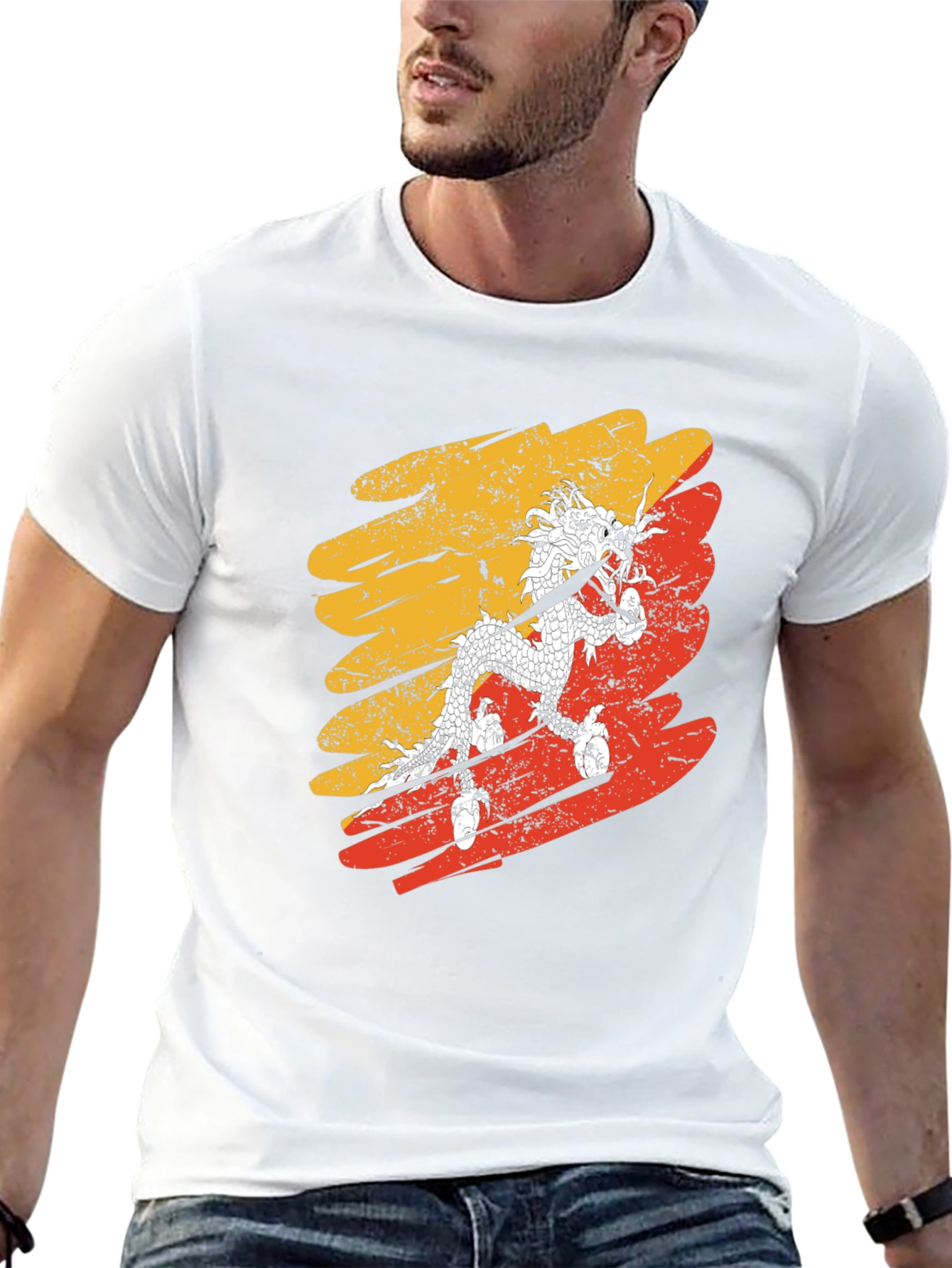 Bhutan Flag Dragon Graphic Tee