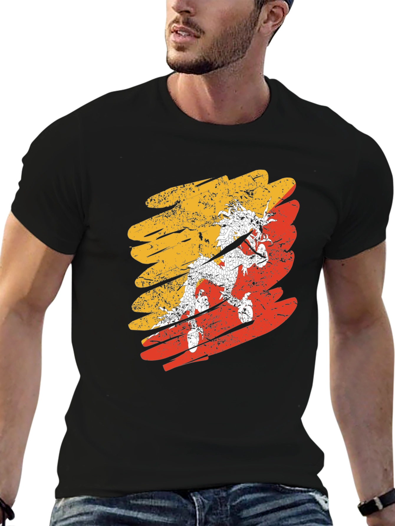 Bhutan Flag Dragon Graphic Tee