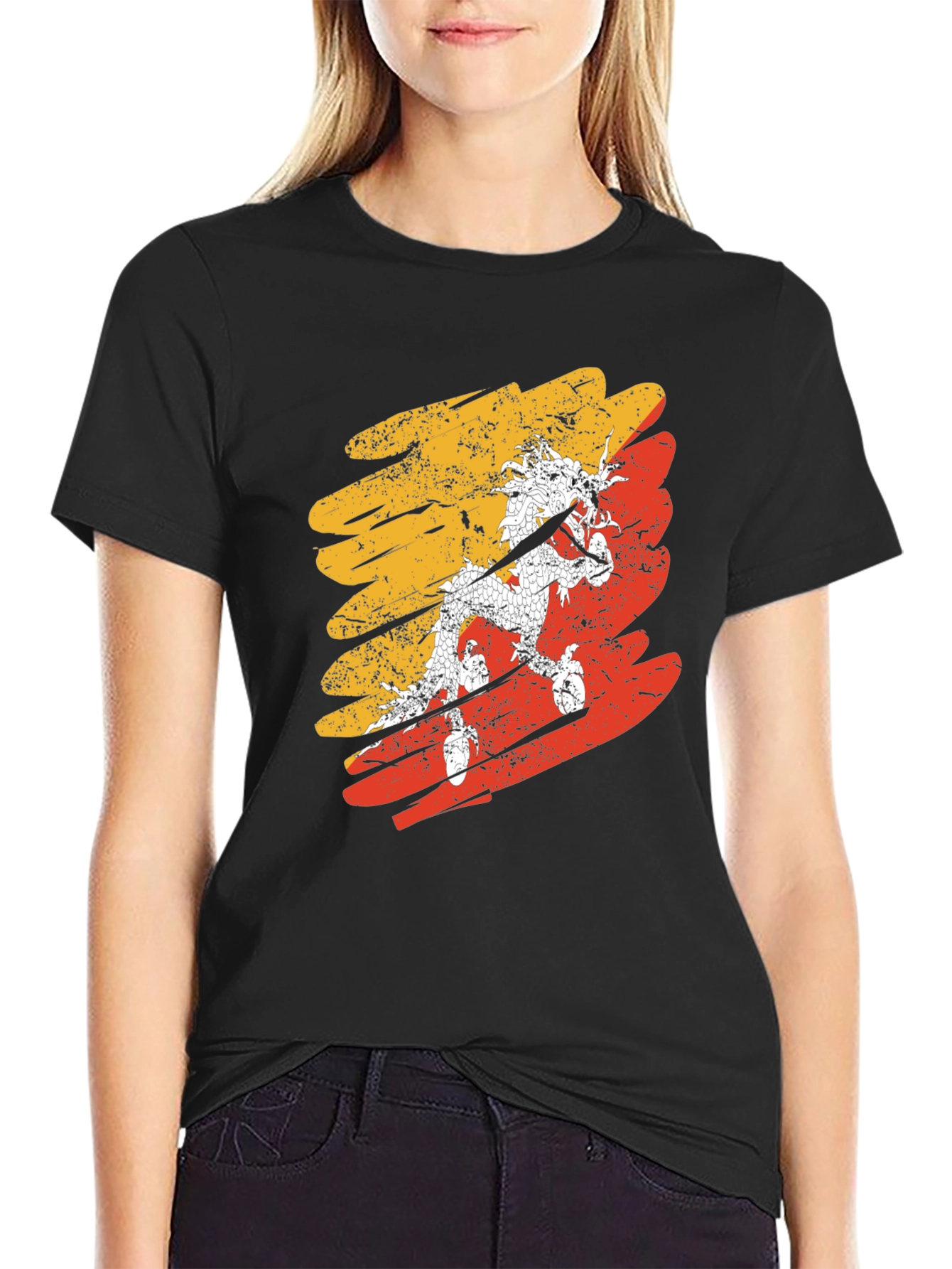 Bhutan Flag Dragon Graphic Tee
