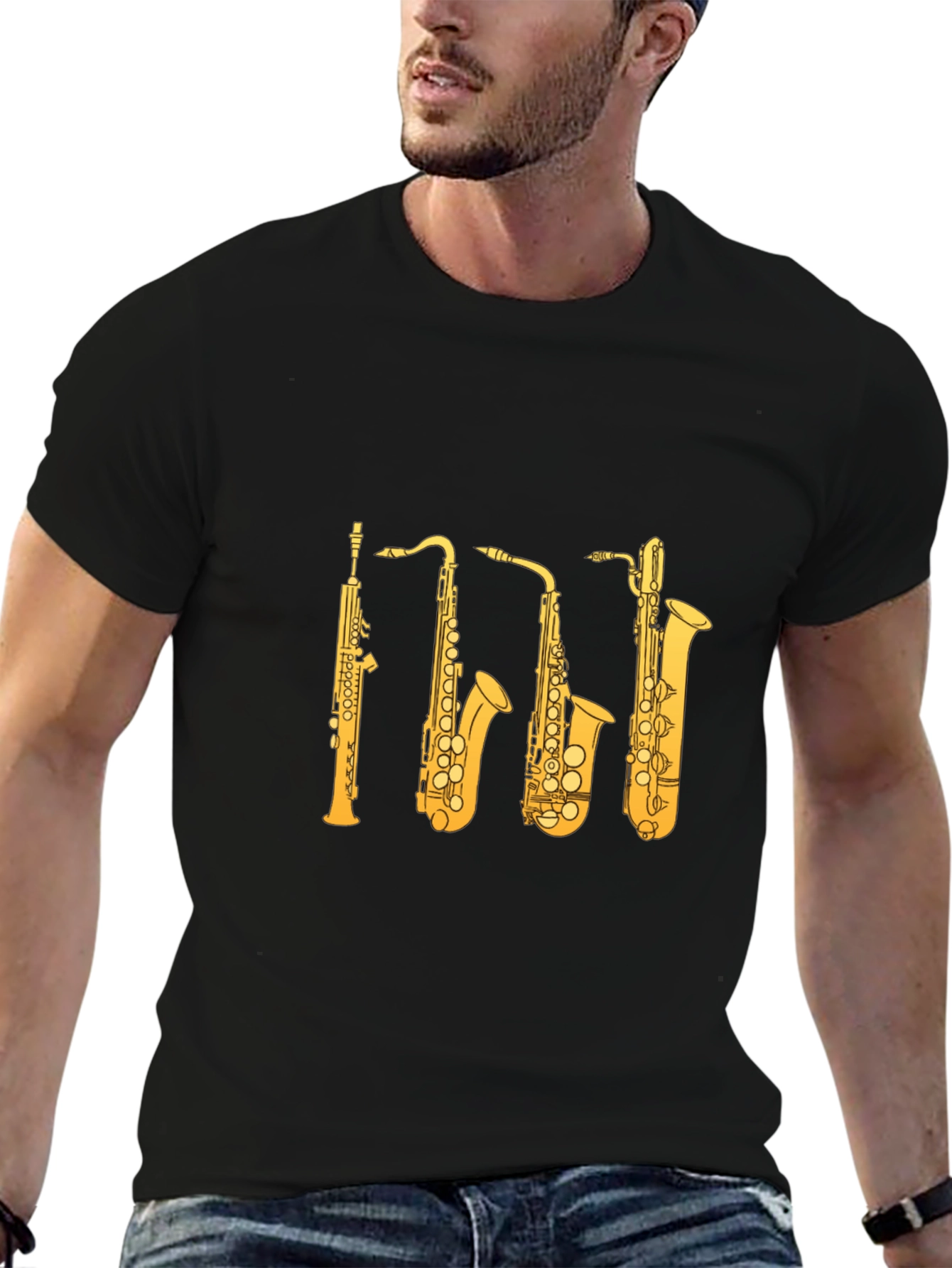 Saxophone Instrument Graphic T-Shirt