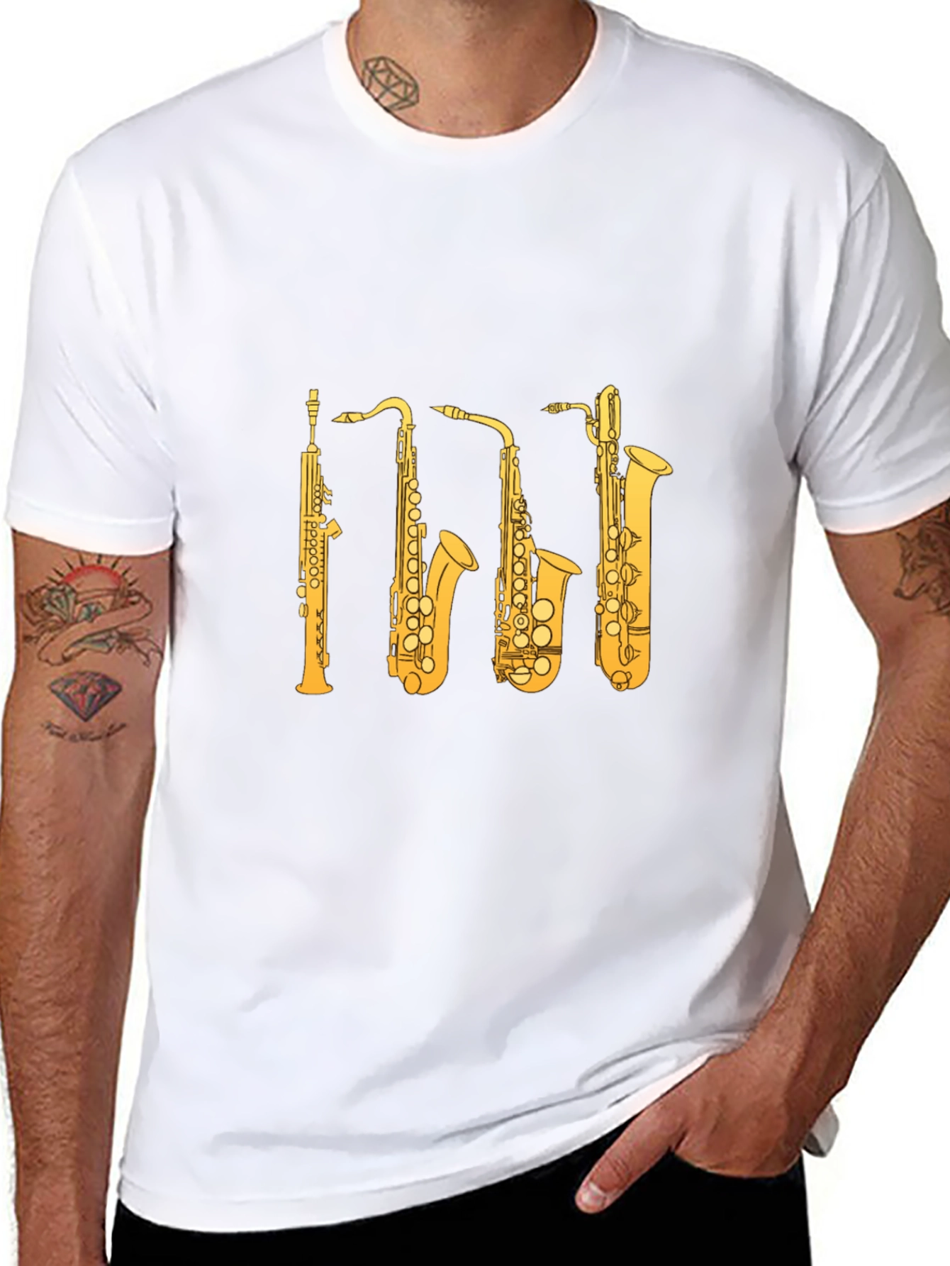 Saxophone Instrument Graphic T-Shirt