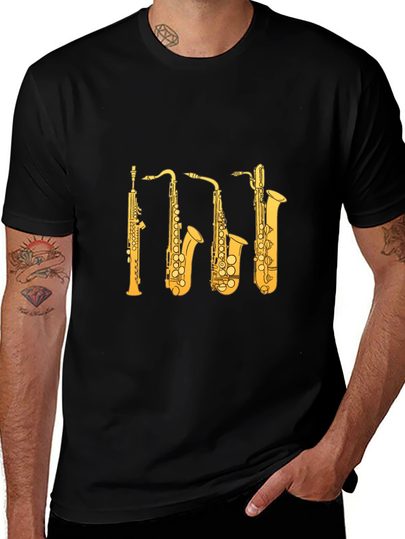 Saxophone Instrument Graphic T-Shirt