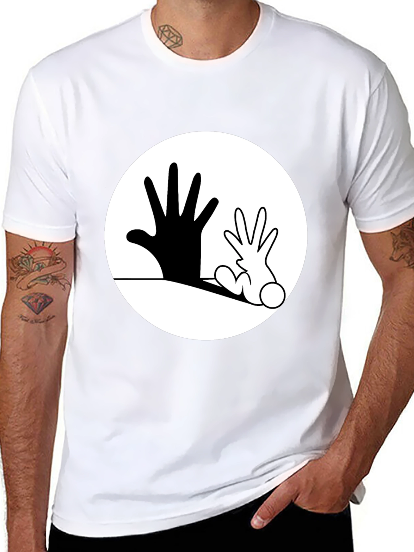 Hands Graphic Black T-Shirt