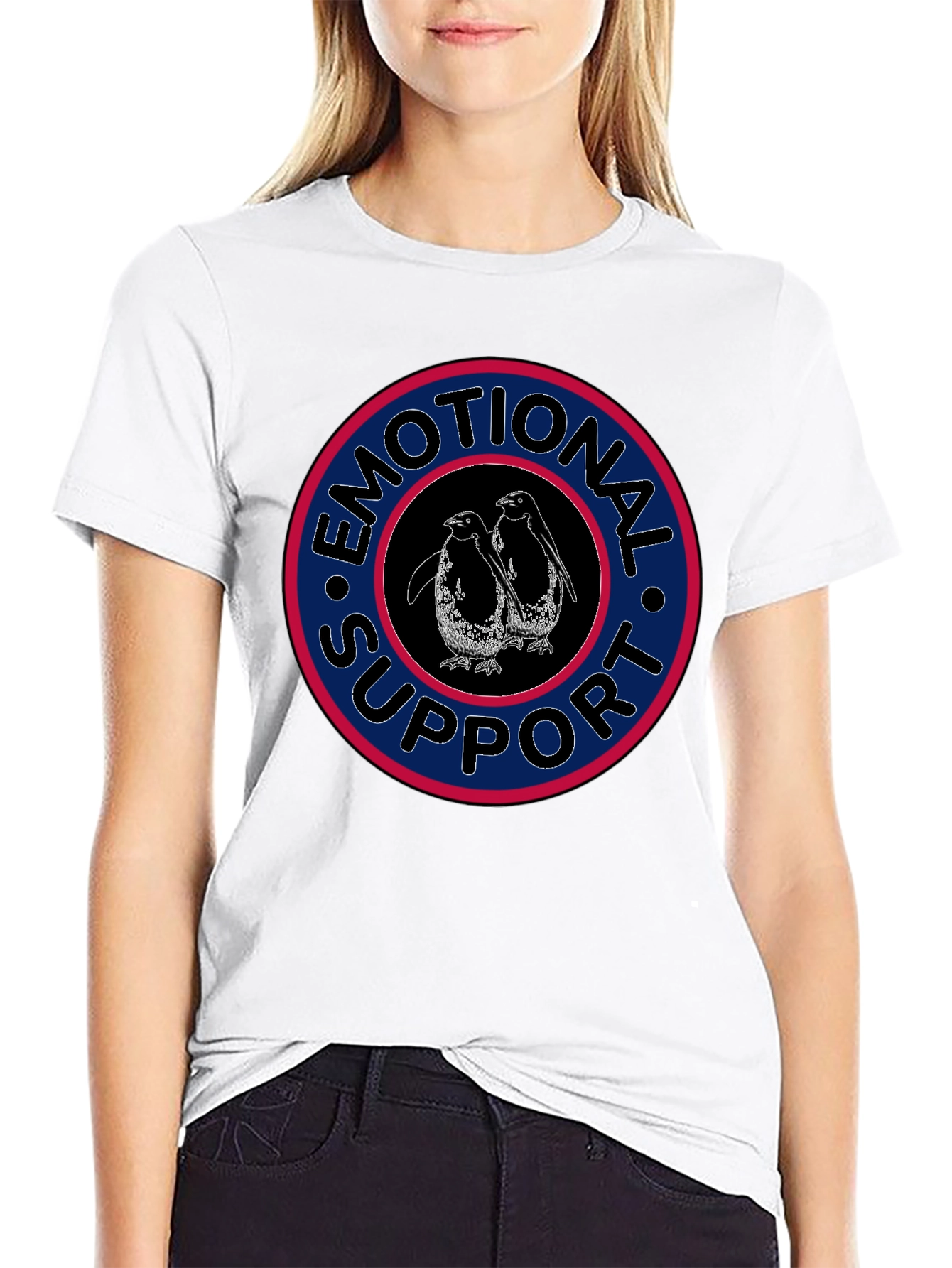 Emotional Support Penguins T-Shirt Black