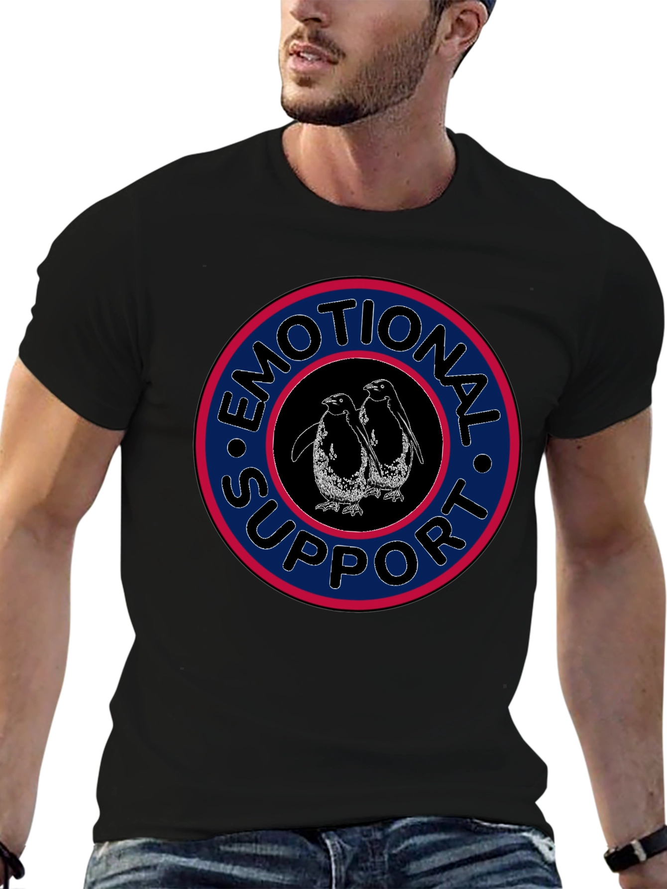 Emotional Support Penguins T-Shirt Black
