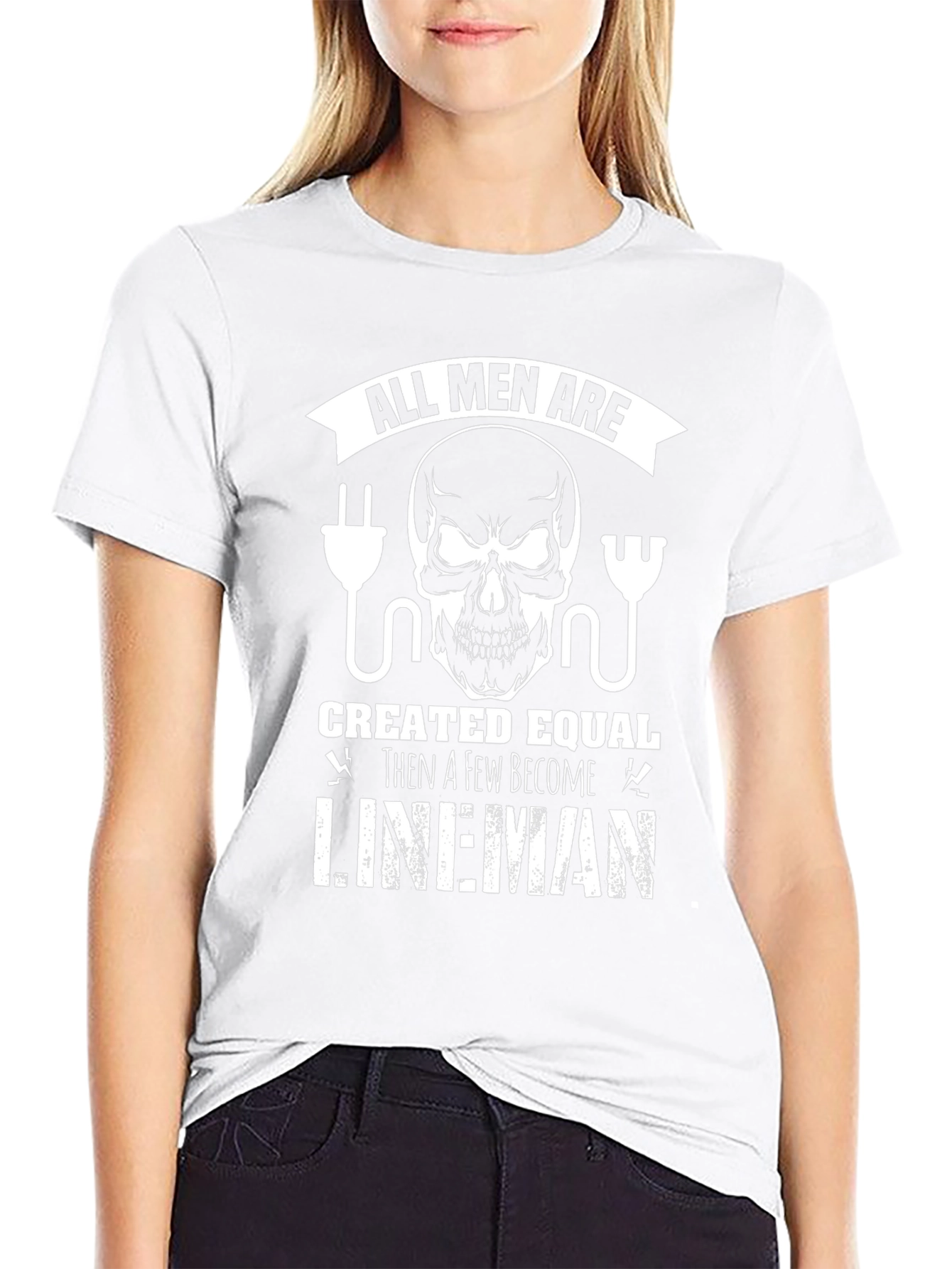 All Men Are Created Equal Lineman Graphic Tee