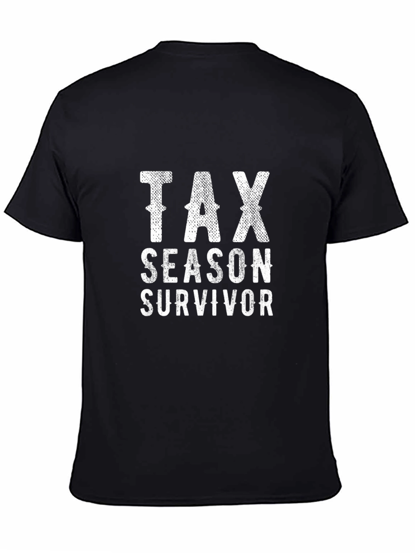 Tax Season Survivor Black Graphic Tee