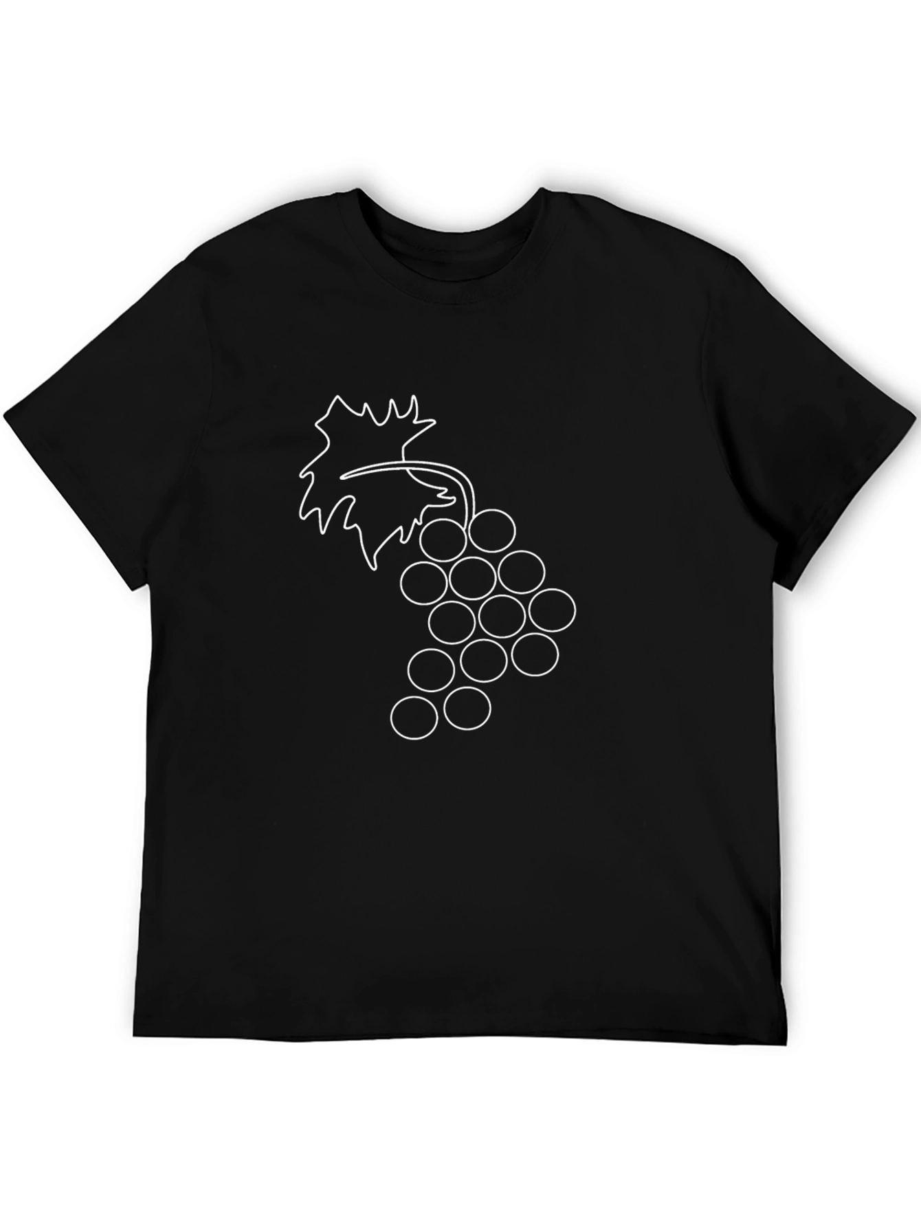 Grapes Graphic Tee - Stylish Black T-Shirt
