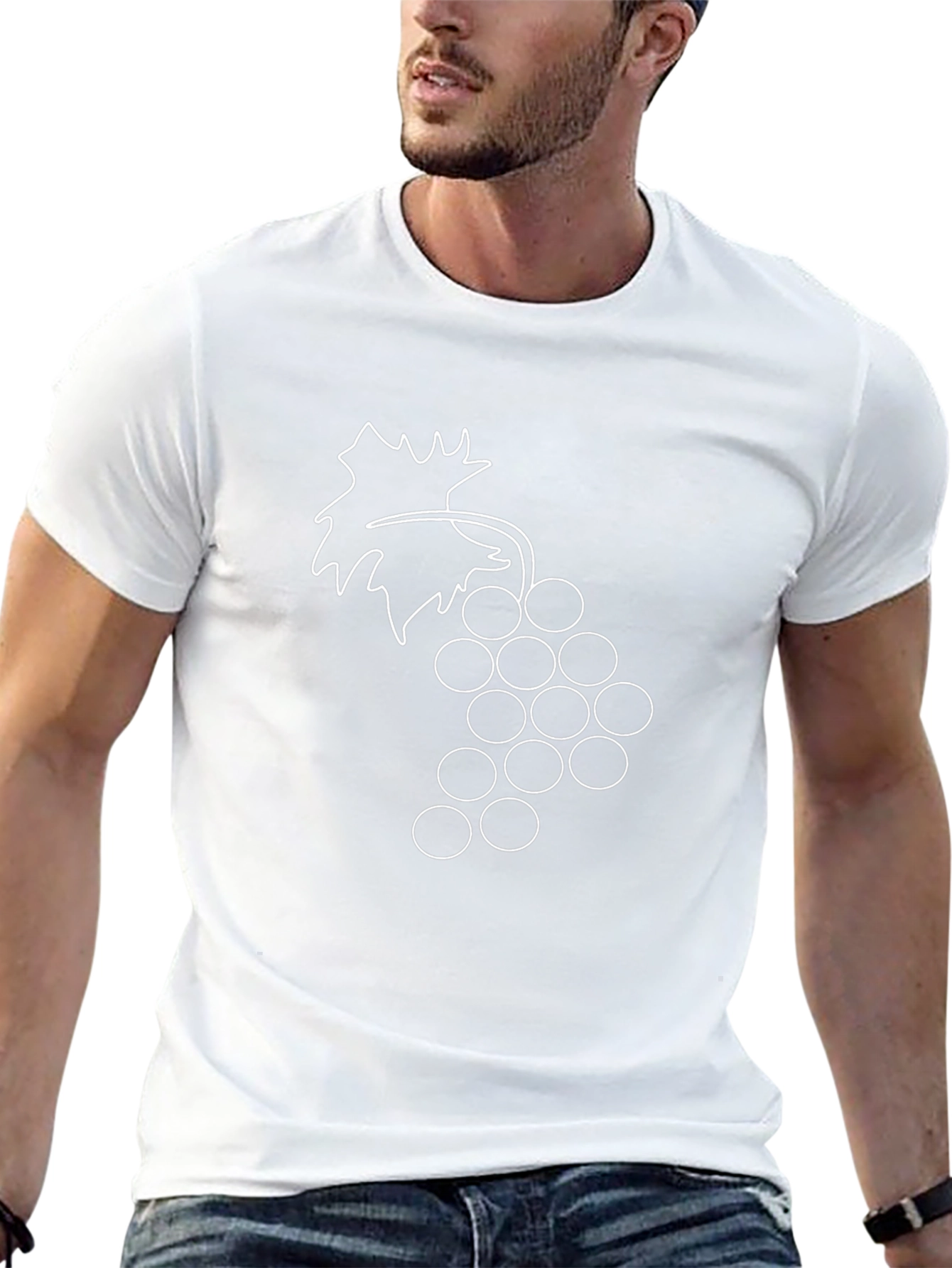 Grapes Graphic Tee - Stylish Black T-Shirt