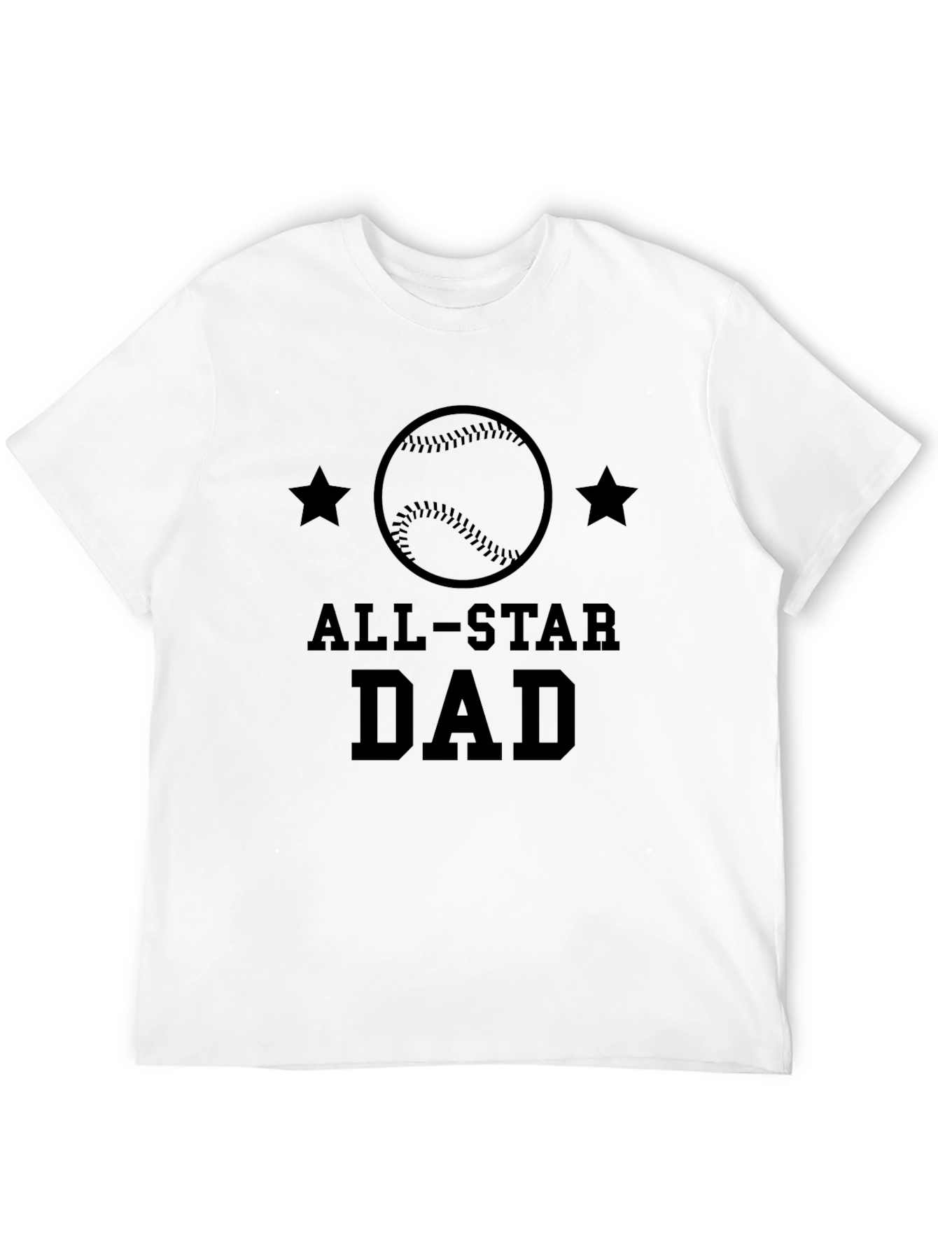 All-Star Dad Black Graphic T-Shirt