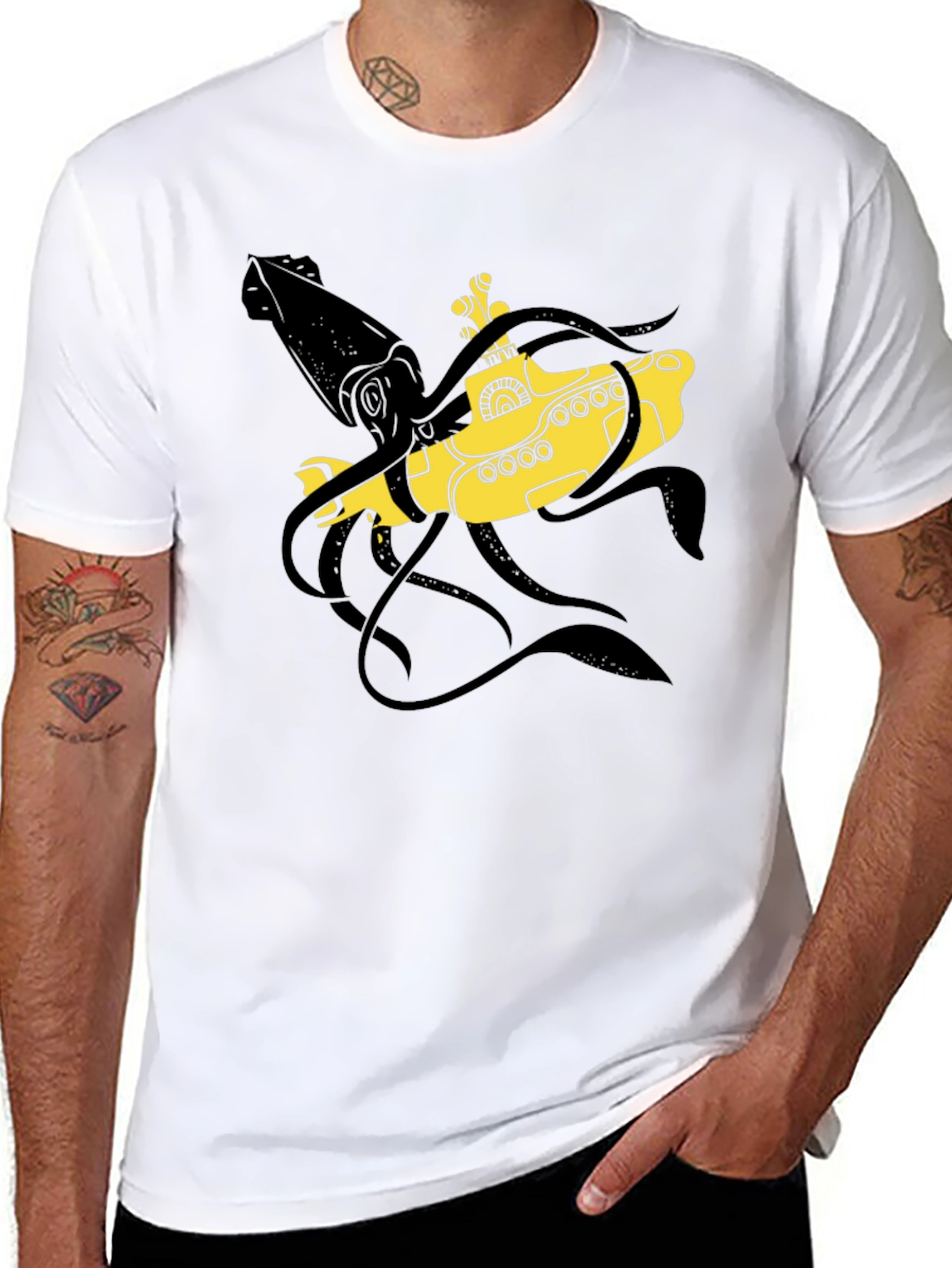 Yellow Submarine Kraken T-Shirt - Black