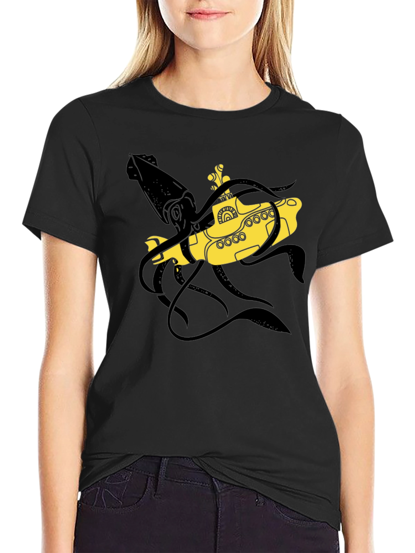 Yellow Submarine Kraken T-Shirt - Black