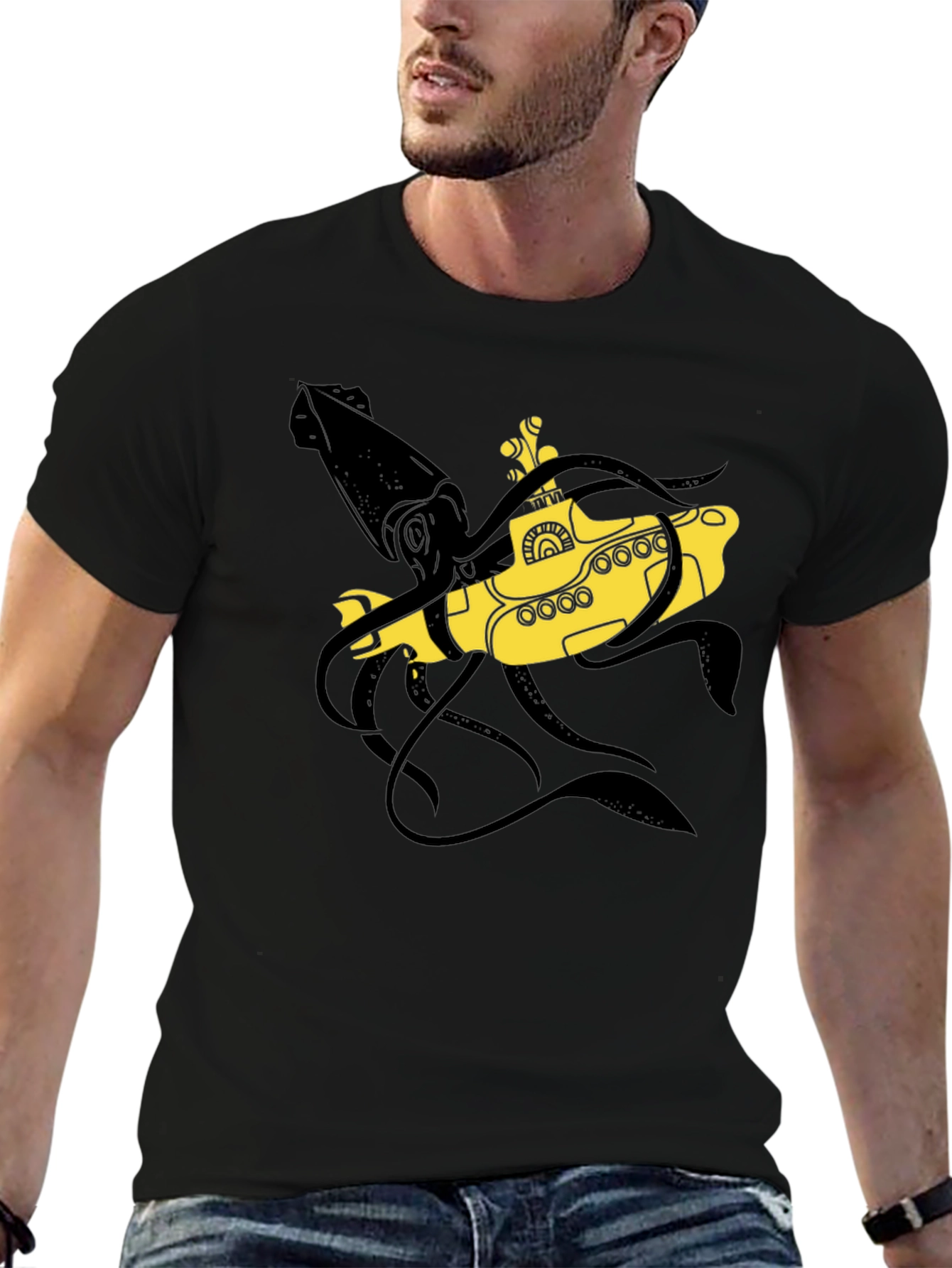 Yellow Submarine Kraken T-Shirt - Black