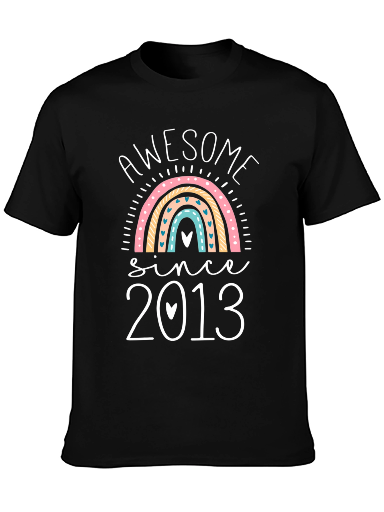 Awesome Since 2013 Rainbow Birthday T-Shirt