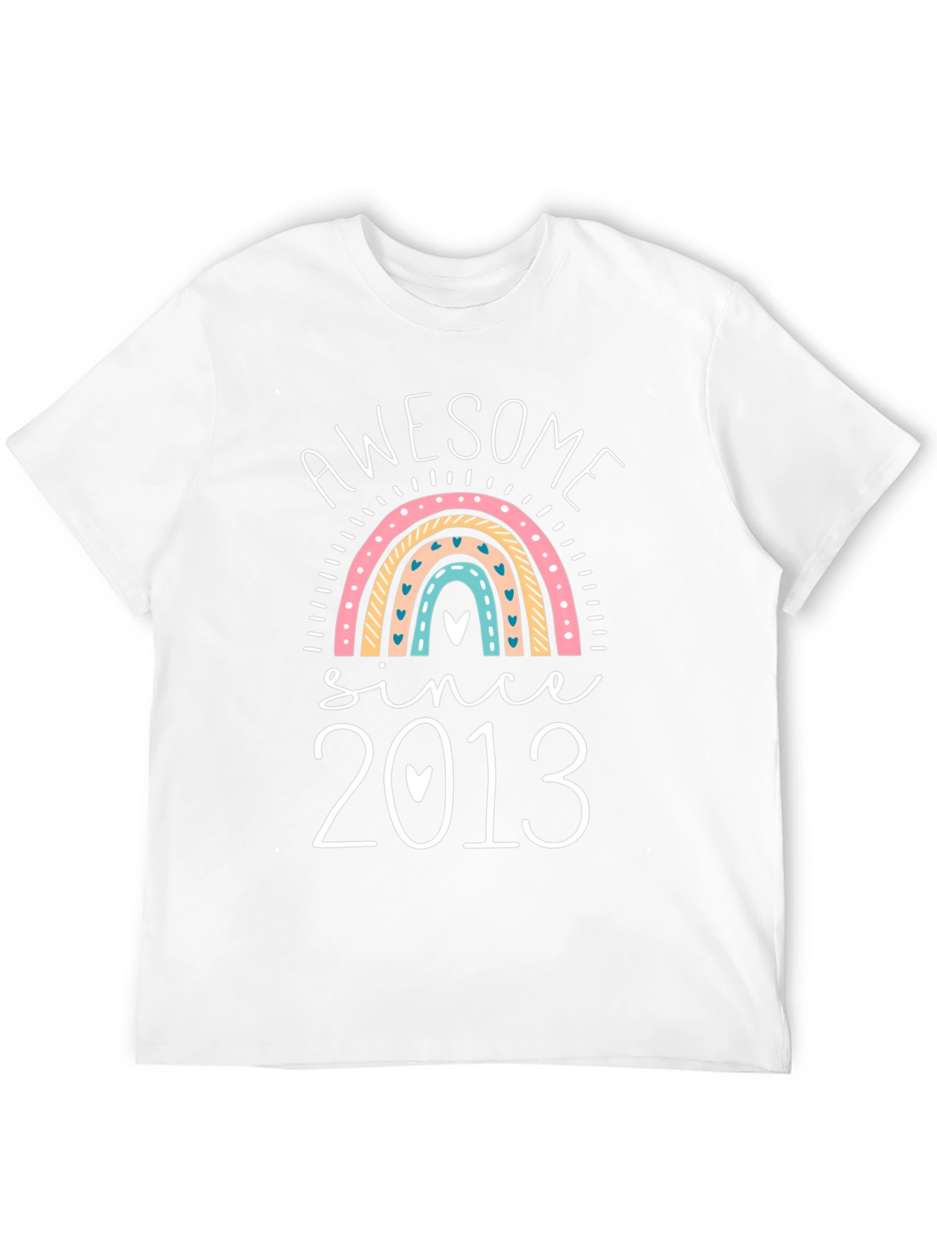 Awesome Since 2013 Rainbow Birthday T-Shirt