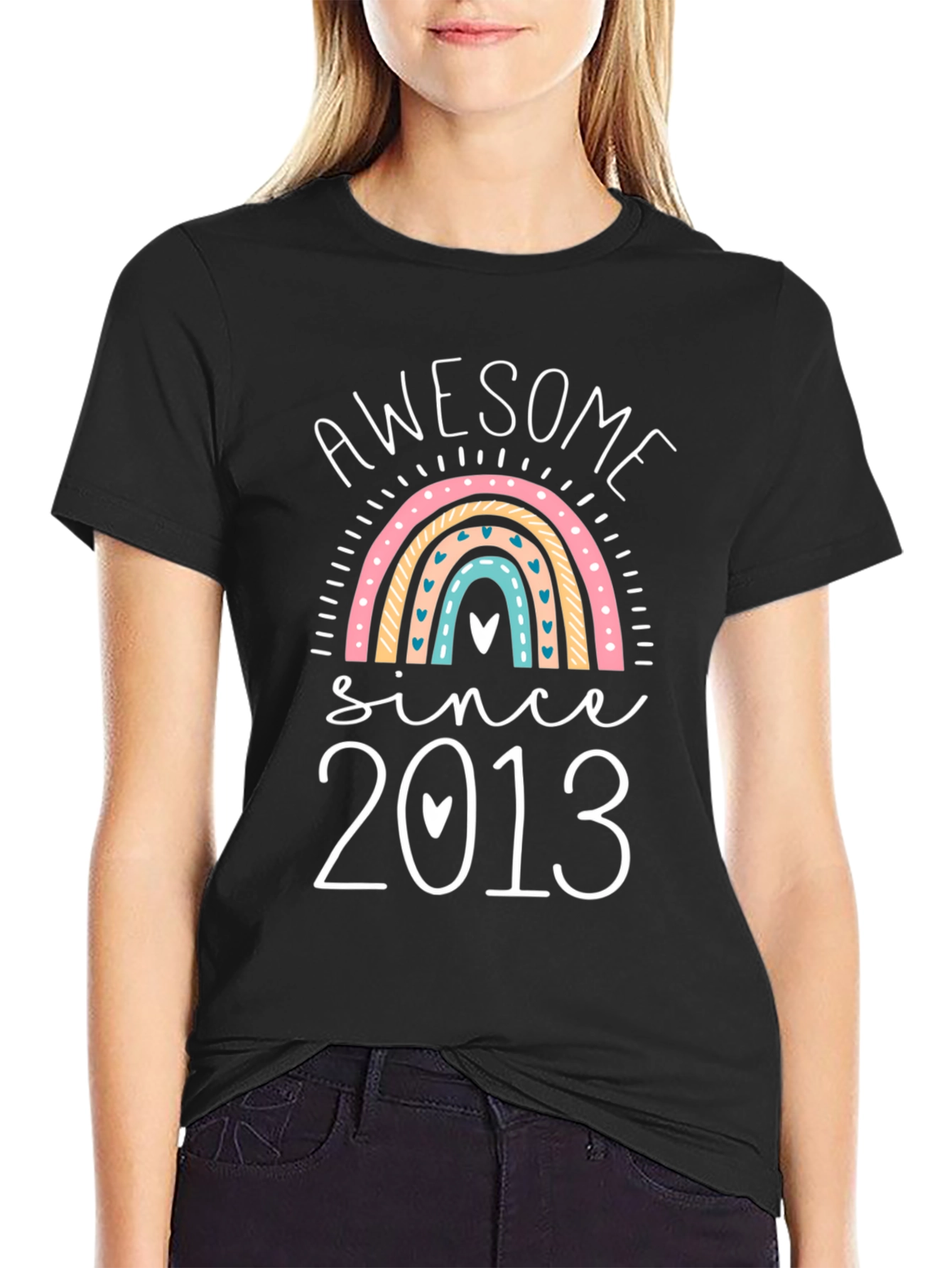 Awesome Since 2013 Rainbow Birthday T-Shirt