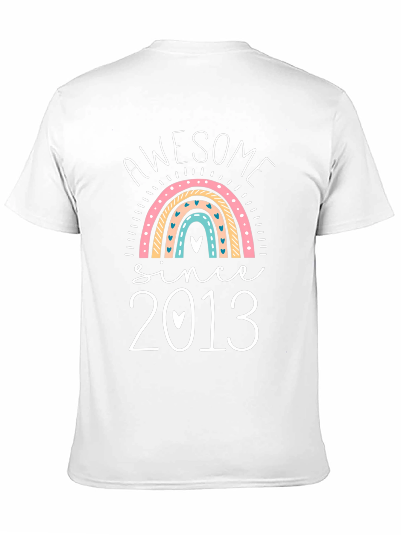 Awesome Since 2013 Rainbow Birthday T-Shirt