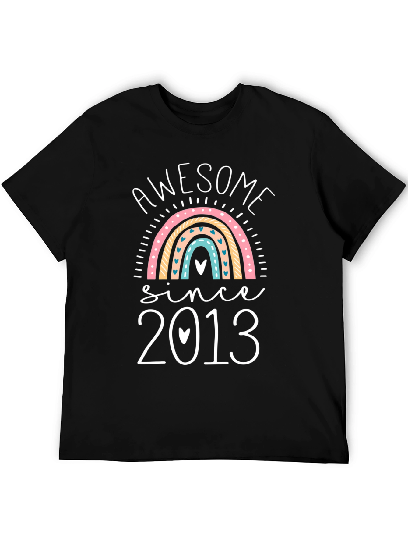 Awesome Since 2013 Rainbow Birthday T-Shirt