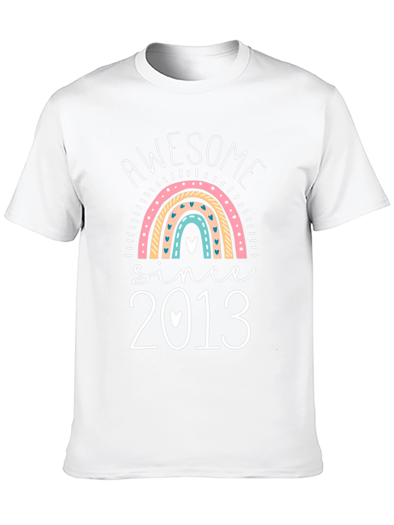 Awesome Since 2013 Rainbow Birthday T-Shirt