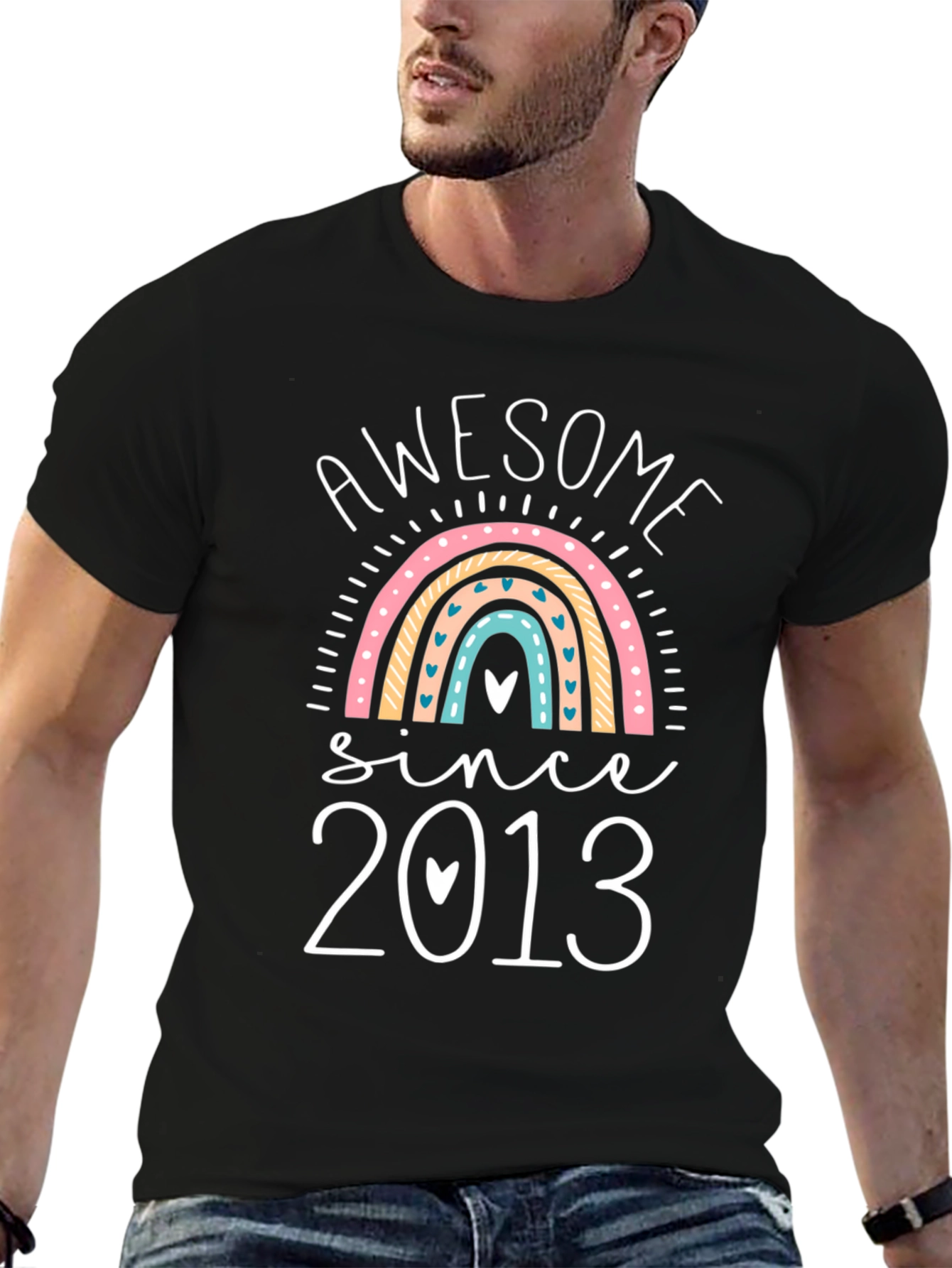 Awesome Since 2013 Rainbow Birthday T-Shirt