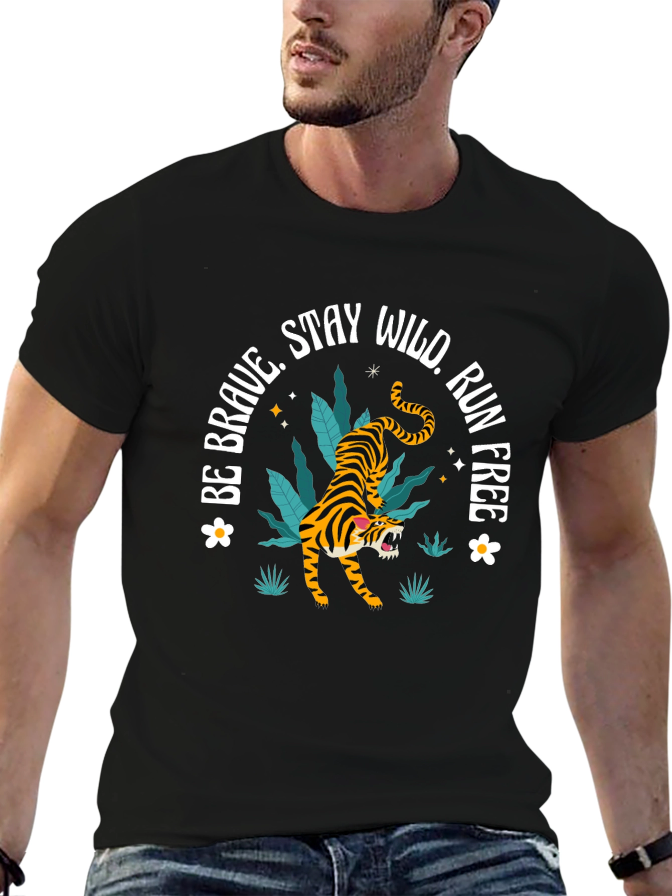 Be Brave Tiger Graphic Tee