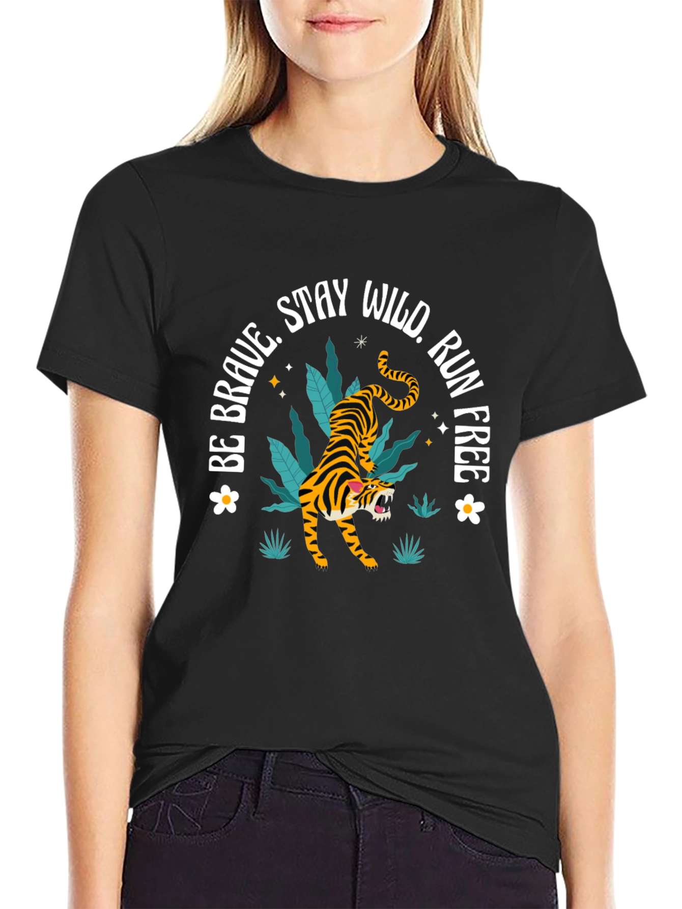 Be Brave Tiger Graphic Tee