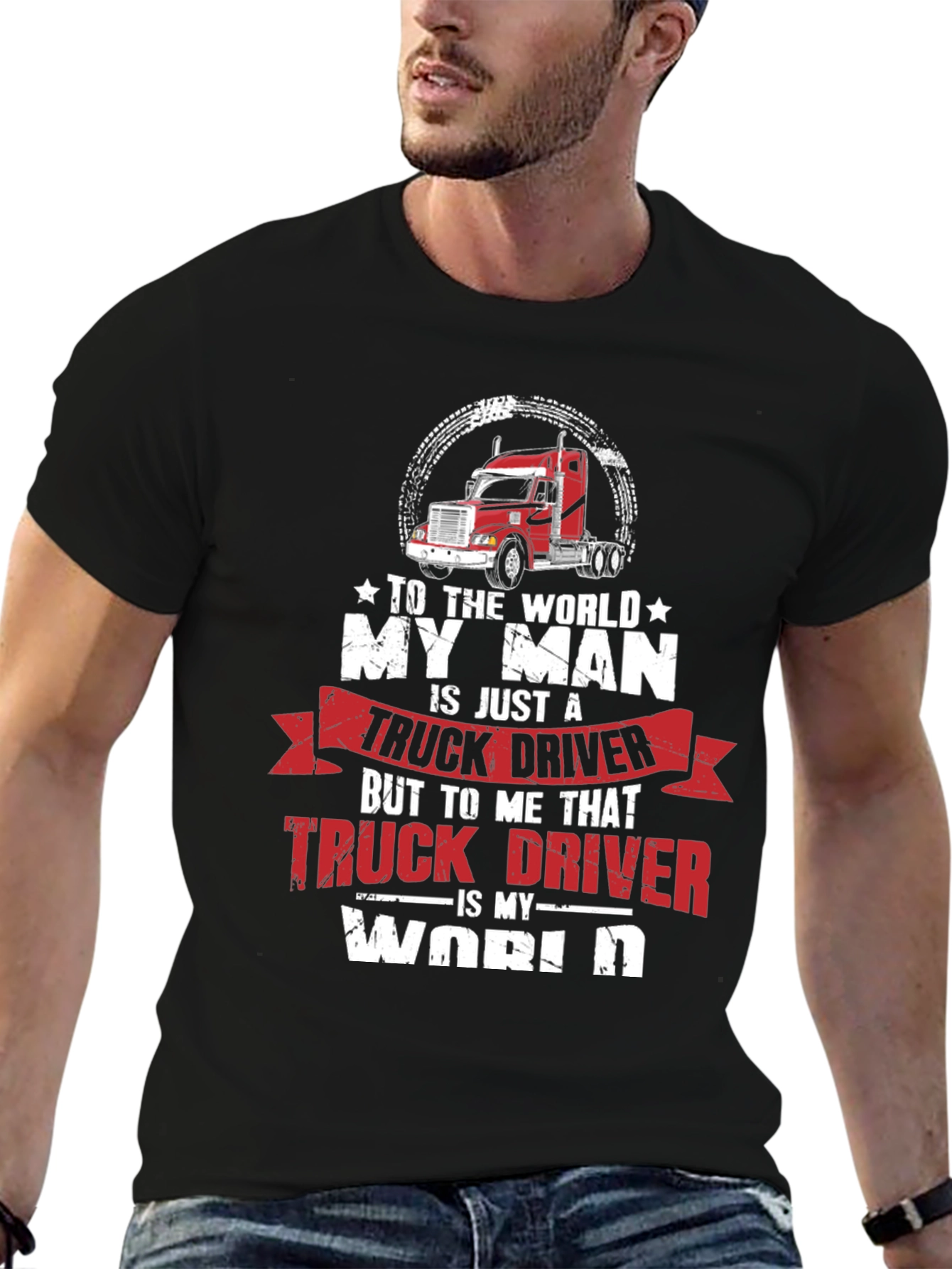 My Man Truck Driver Graphic T-Shirt