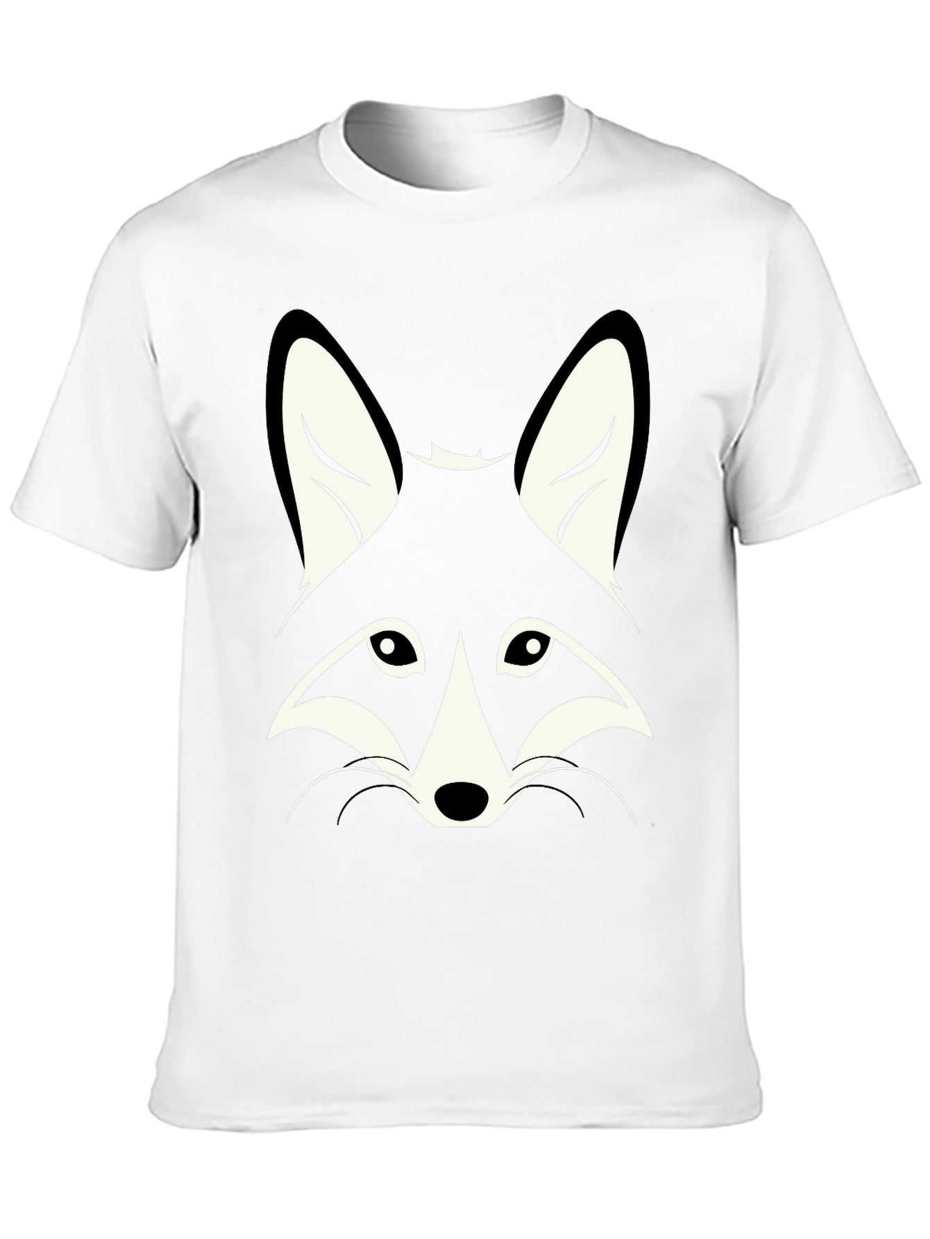 Black T-Shirt with Fox Graphic