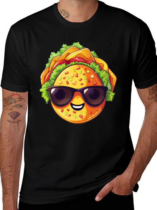 Cool Taco Graphic T-Shirt - Stylish Black Tee