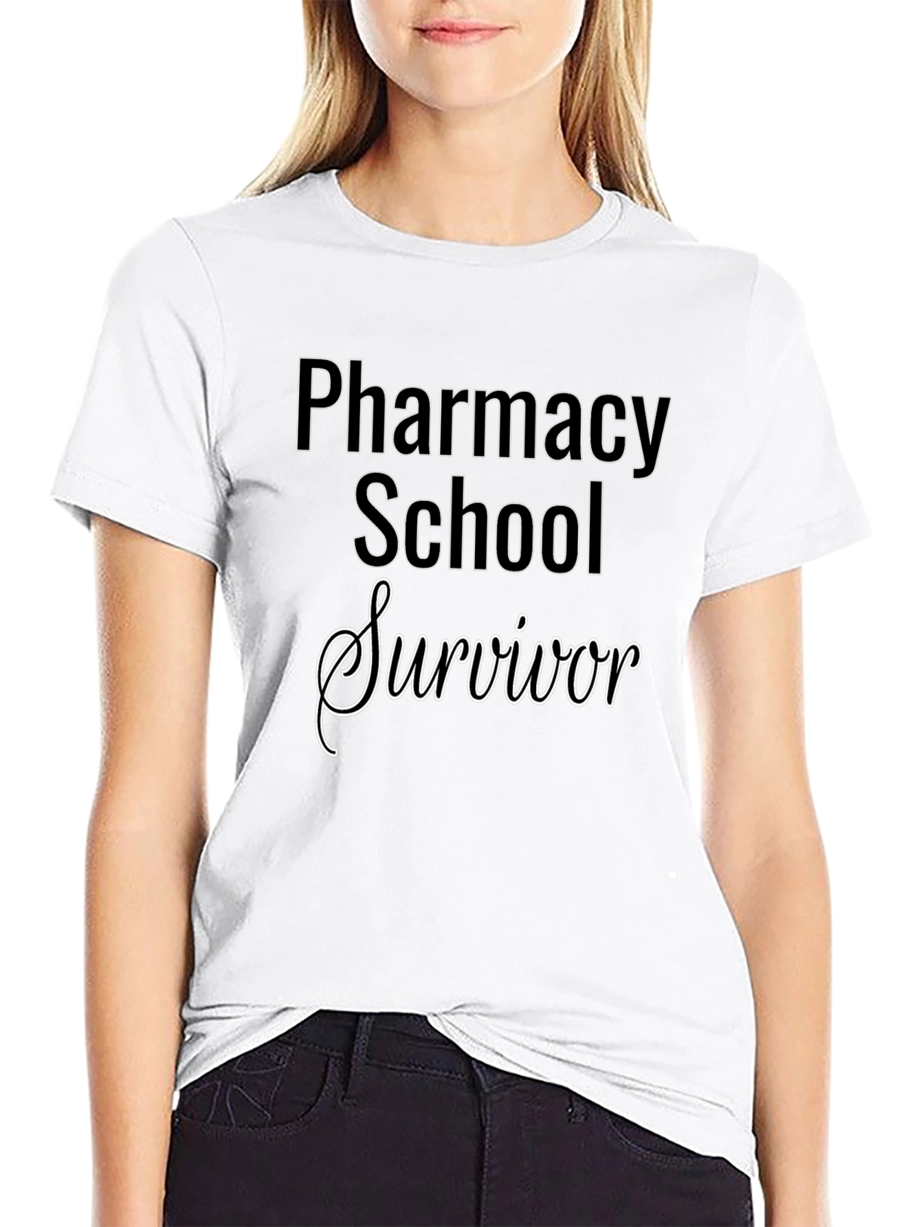 Pharmacy School Survivor Black T-Shirt
