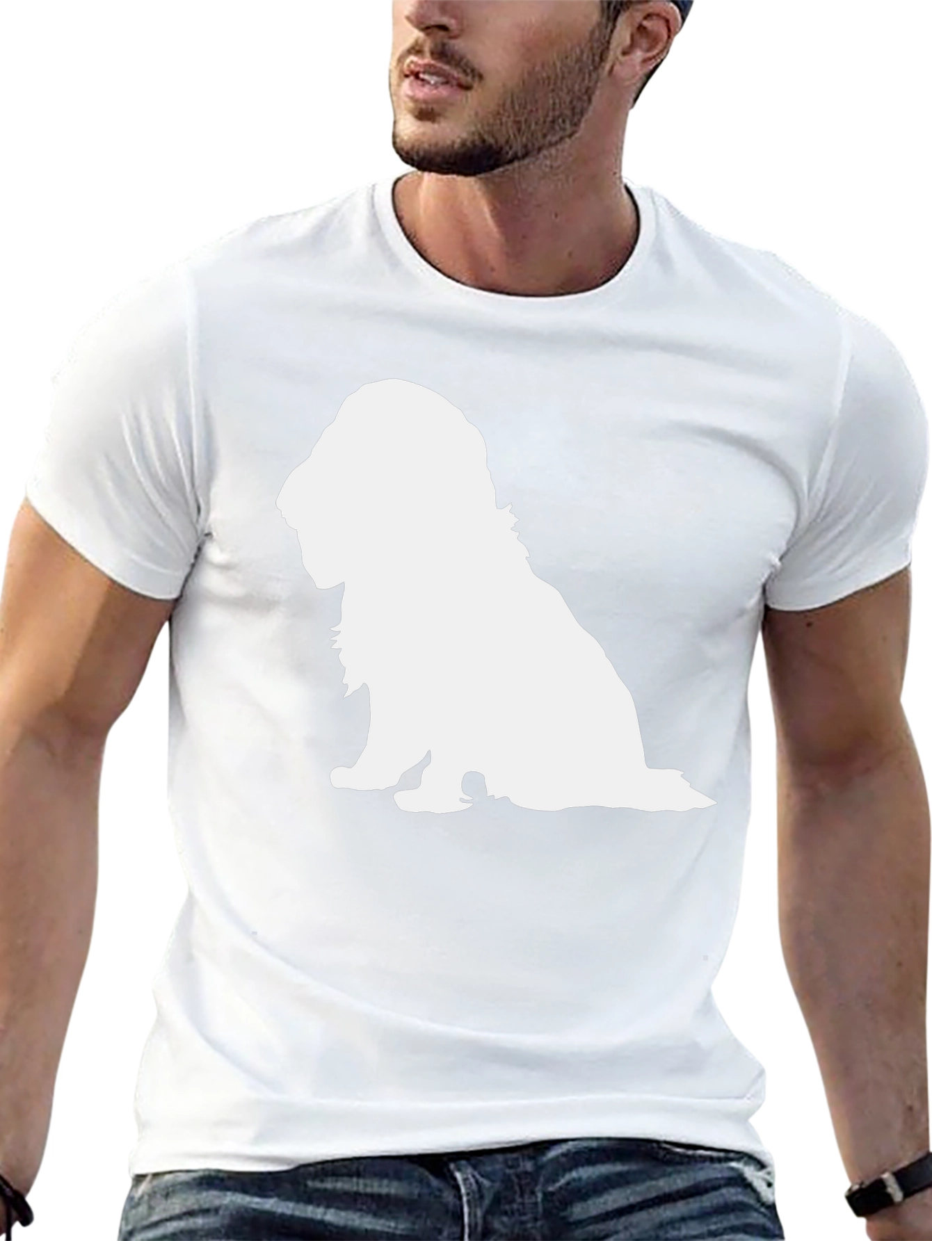 Dog Silhouette Black T-Shirt